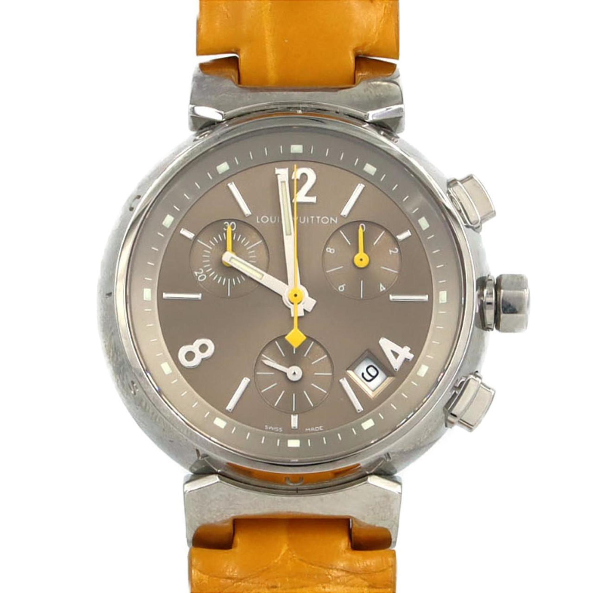 Louis Vuitton Tambour Chrono Q1322 Stainless Steel Quartz Watch