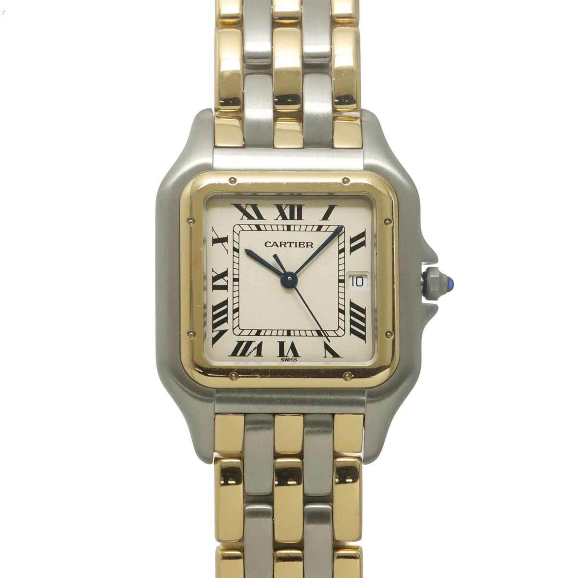 Cartier Panthre LM 3-Row 83083444 Men\'s Watch, Date, Ivory, Quartz Watch