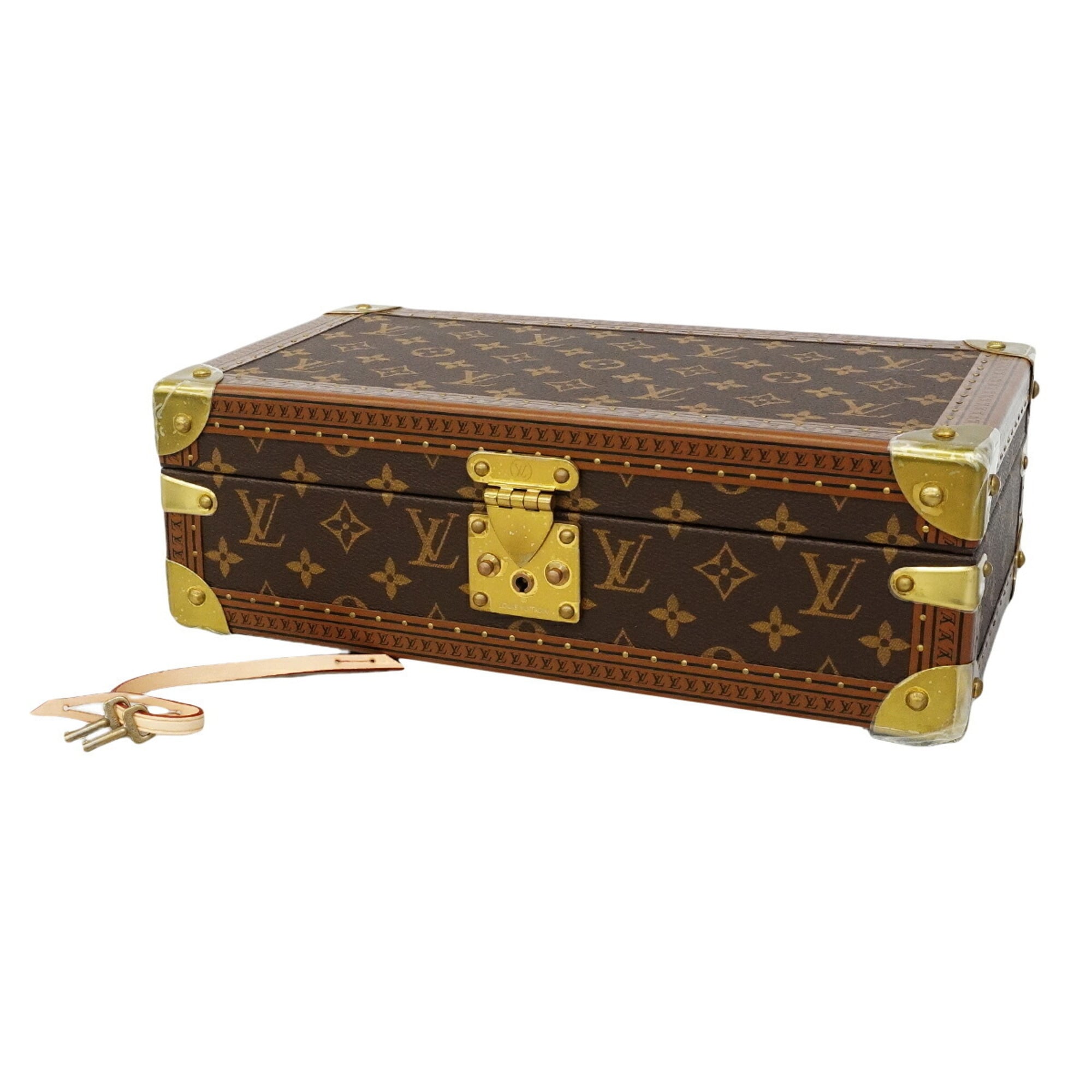 Louis Vuitton Monogram Watch Case, Coffret 8 Montres, Brown/Navy, Men\'s/Women\'s, P3276007