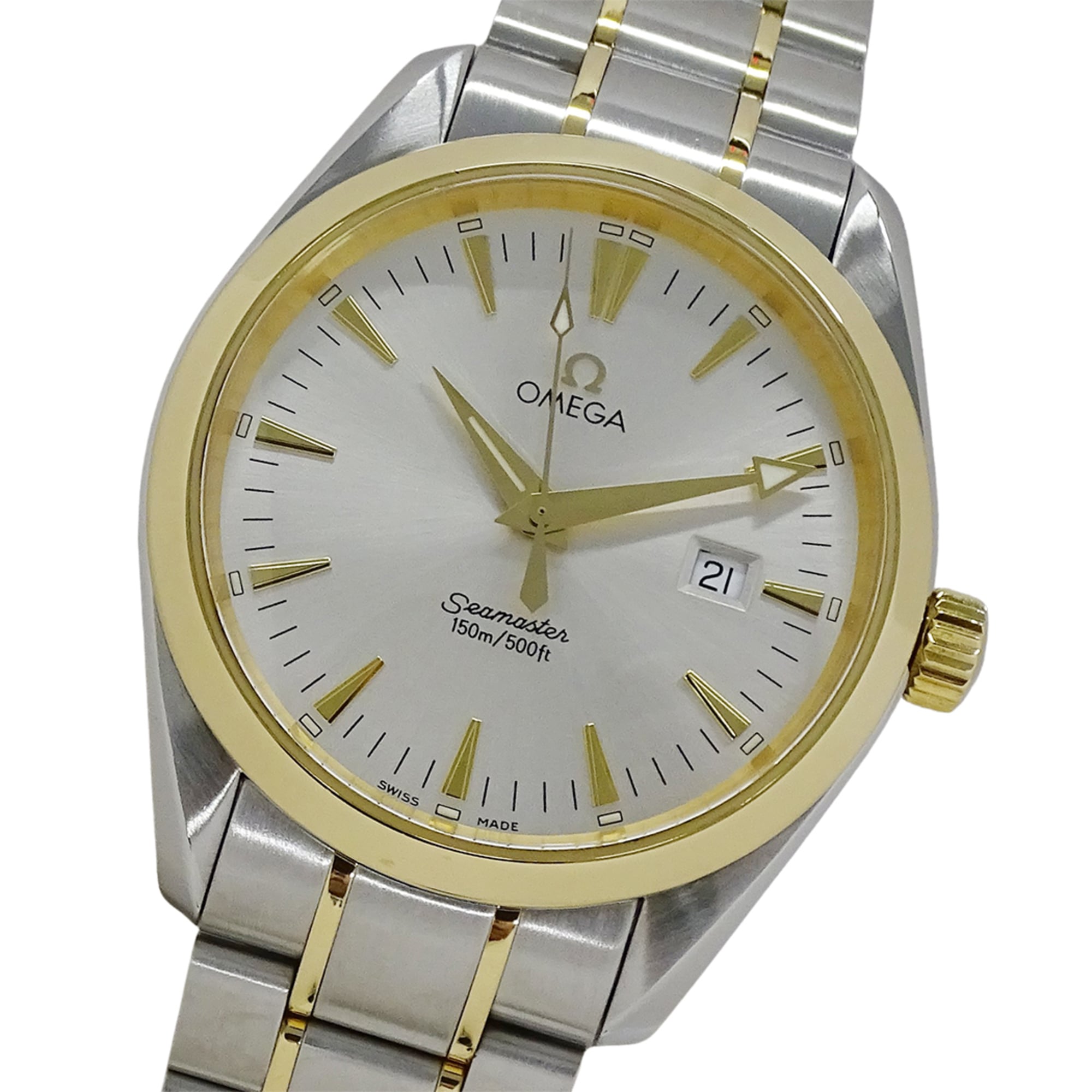 Omega Seamaster Aqua Terra 2317.30 Men\'s Watch, Brand Name, Date, Quartz, Stainless Steel (SS), Gol