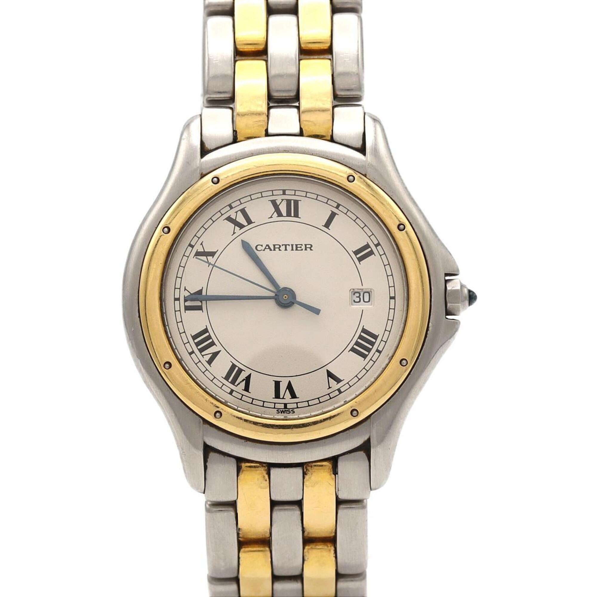 Cartier Panthre Cougar LM 2ROW W35006B6 SSxYG Quartz Watch