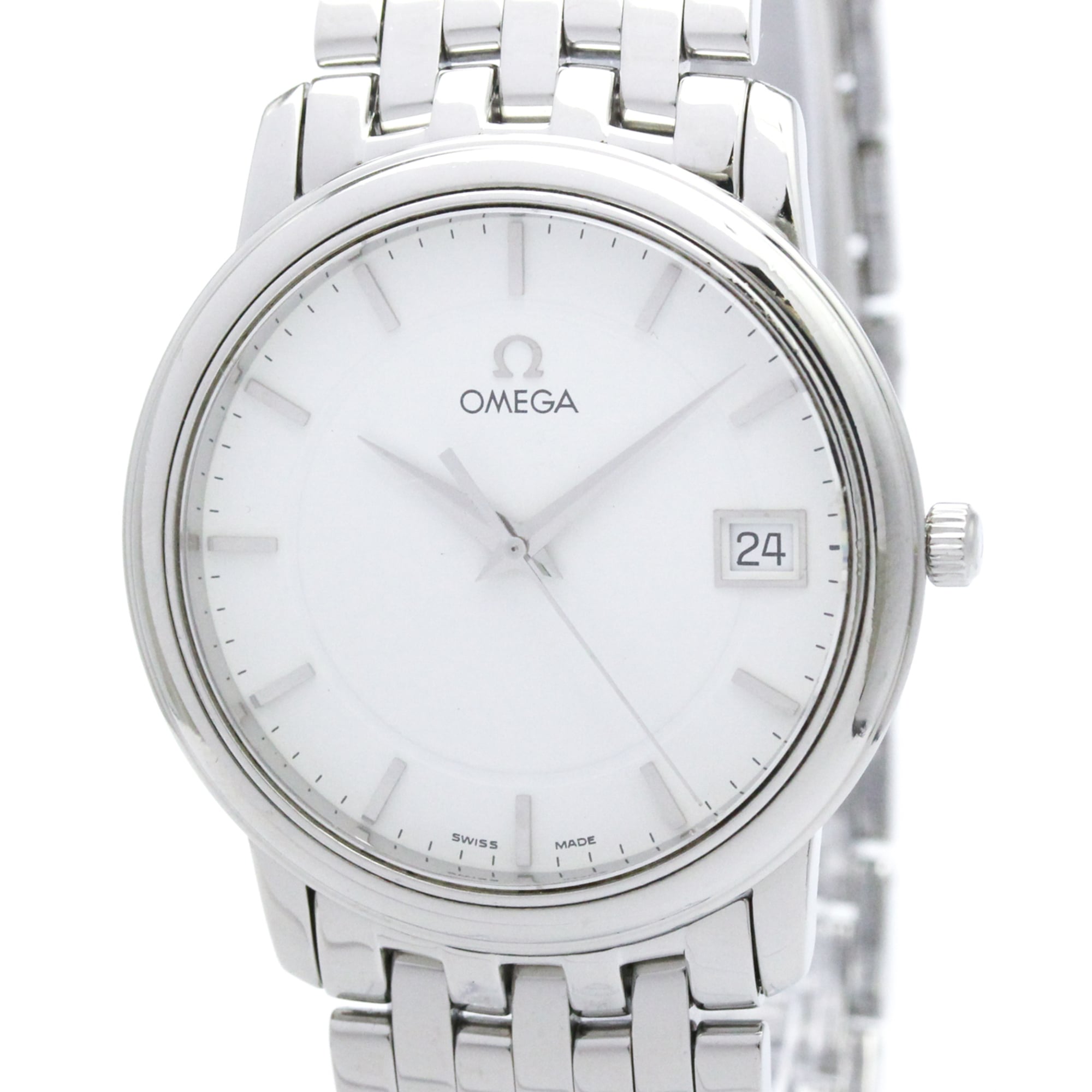 OMEGA De Ville Prestige Steel Quartz Mens Watch 4510.21 Polished