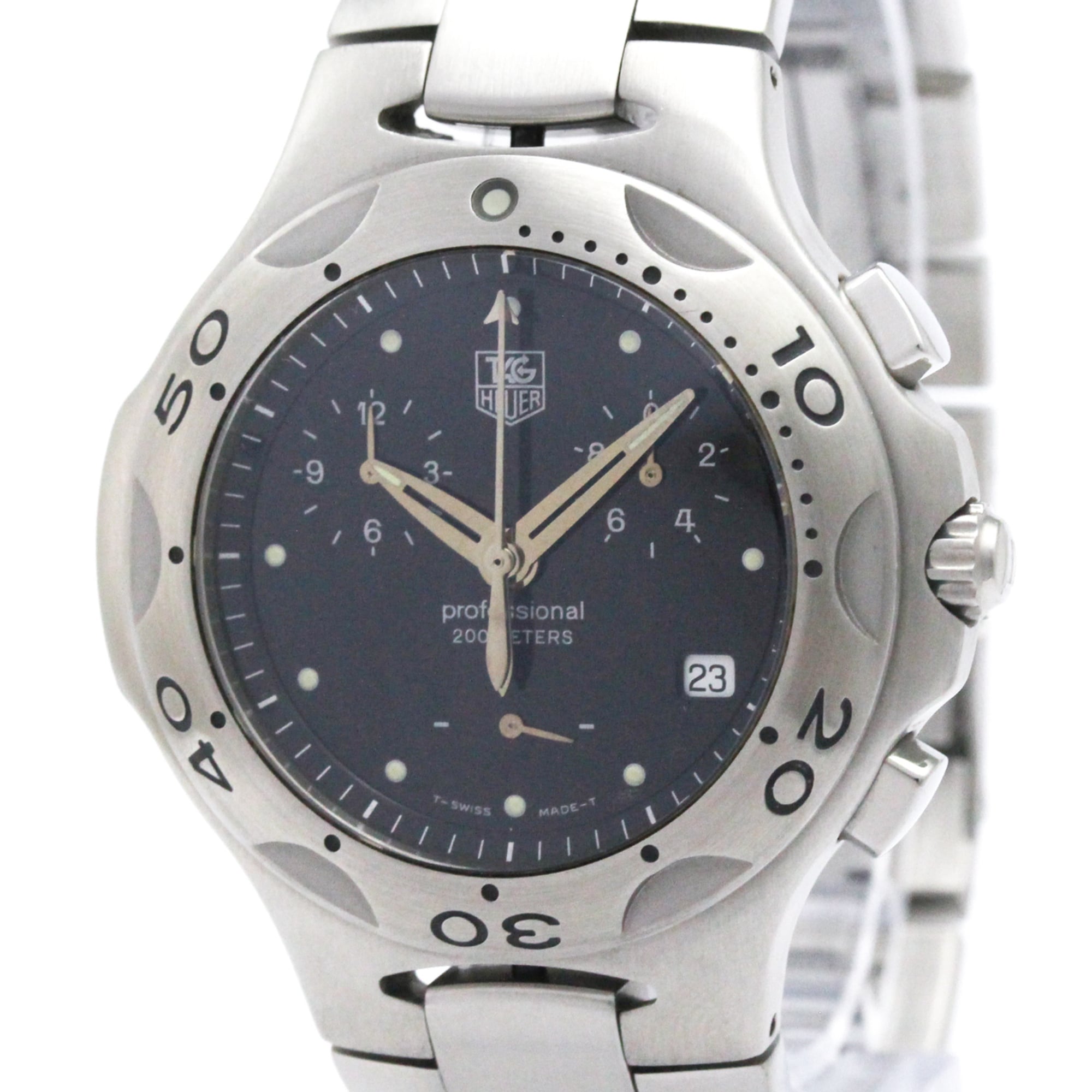 TAG HEUER Kirium Chronograph Steel Quartz Mens Watch CL1110 Polished