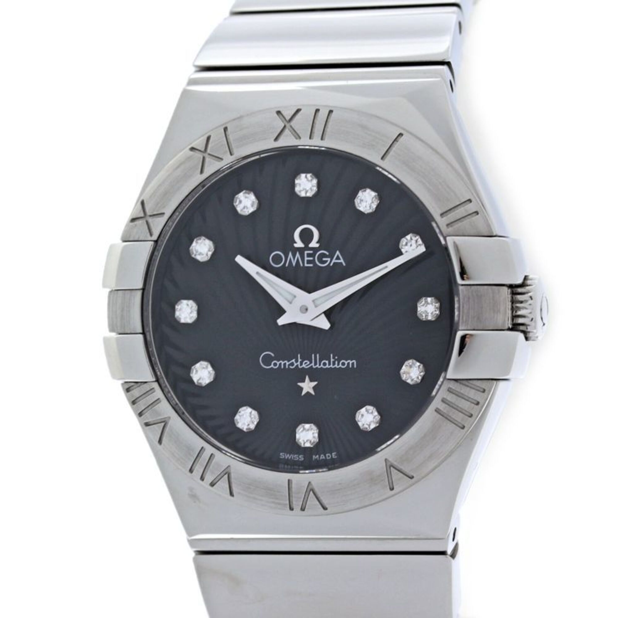 OMEGA Constellation Polished 12-Diamond Watch 123.10.27.60.51.002 Women\'s Stainless Steel 40353