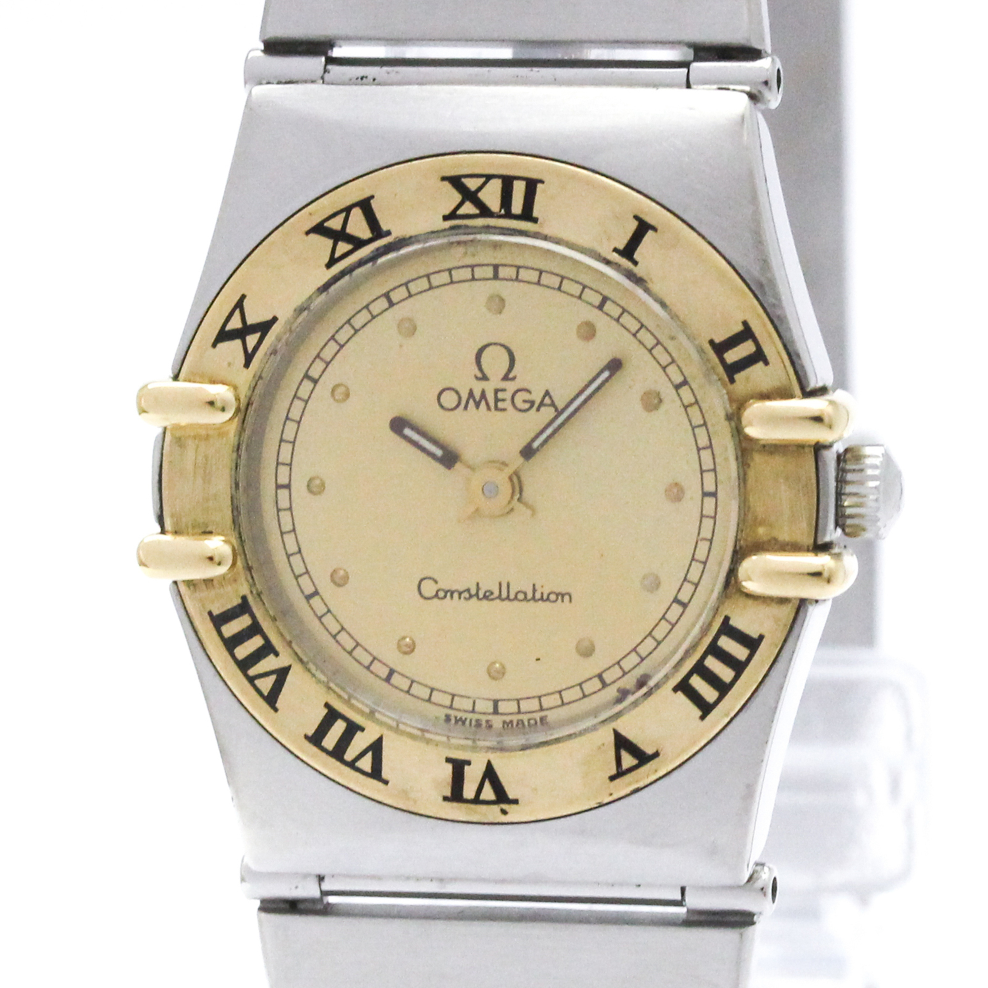 OMEGA Constellation 18K Gold Steel Ladies Watch 795.1080 Polished
