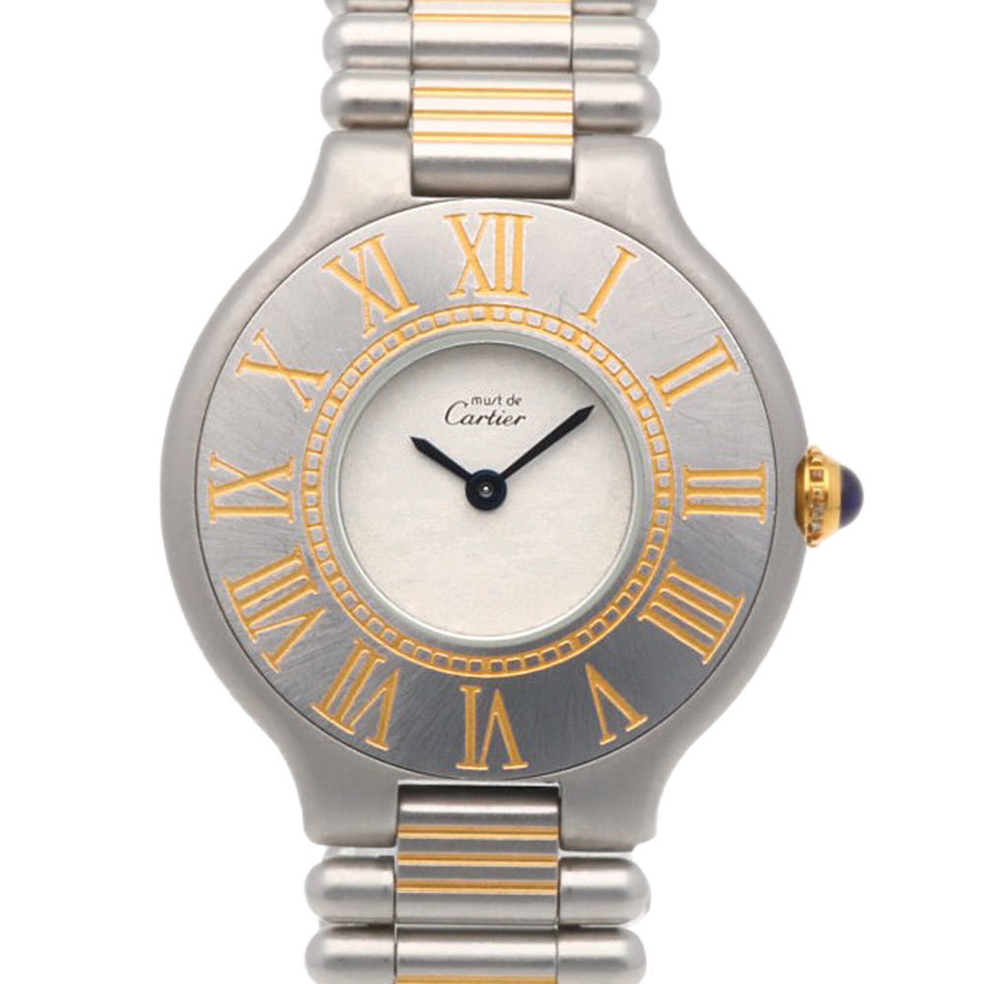 Cartier Must 21 Wristwatch, Stainless Steel, Automatic Winding, Overhauled, Men\'s/Women\'s, Used.