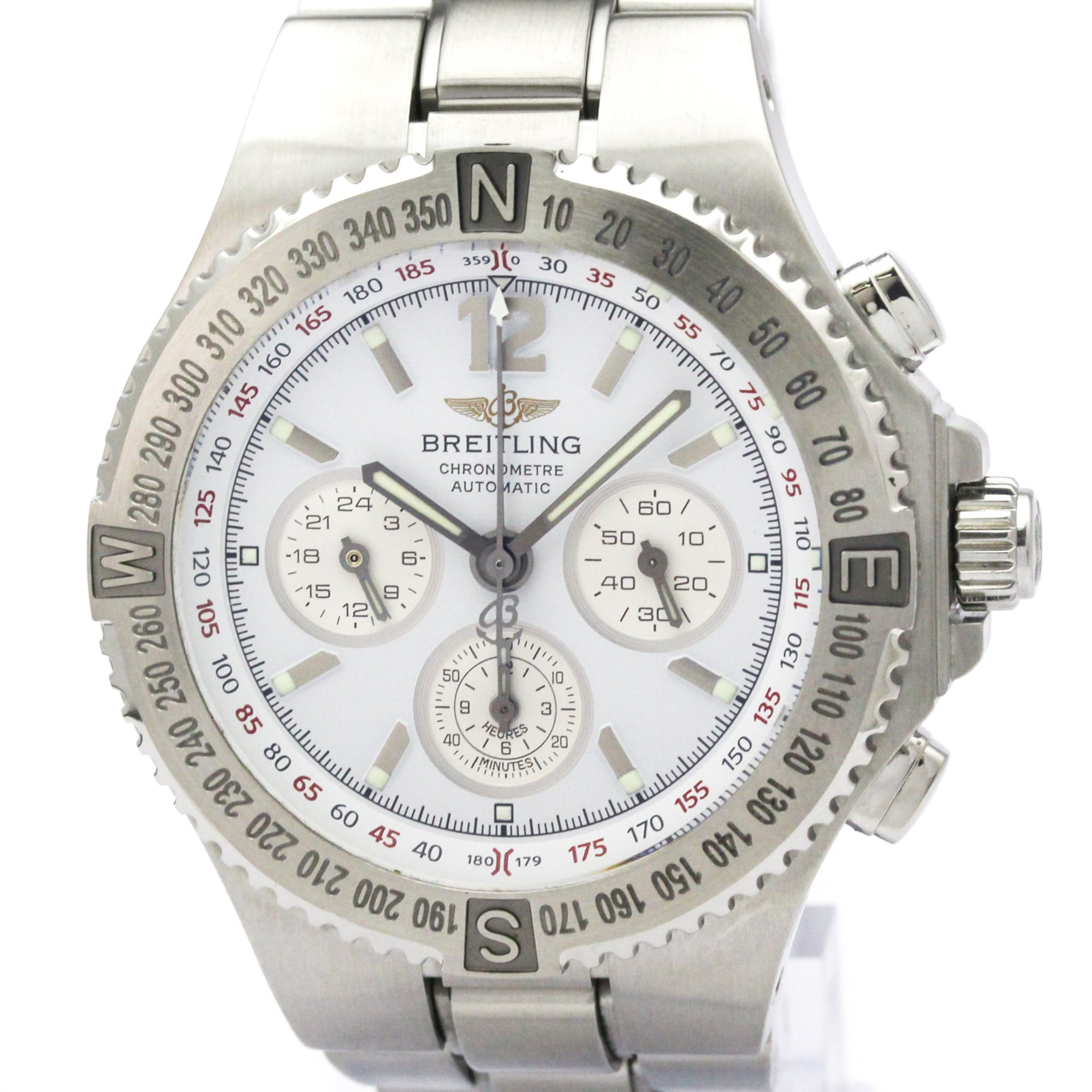 BREITLING Hercules Stainless Steel Automatic Mens Watch A39363 Polished