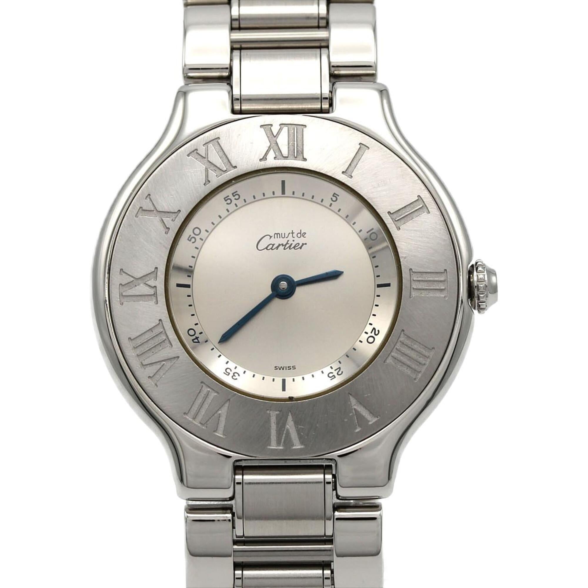 Cartier Must 21LM W10110T2 SS Quartz Watch