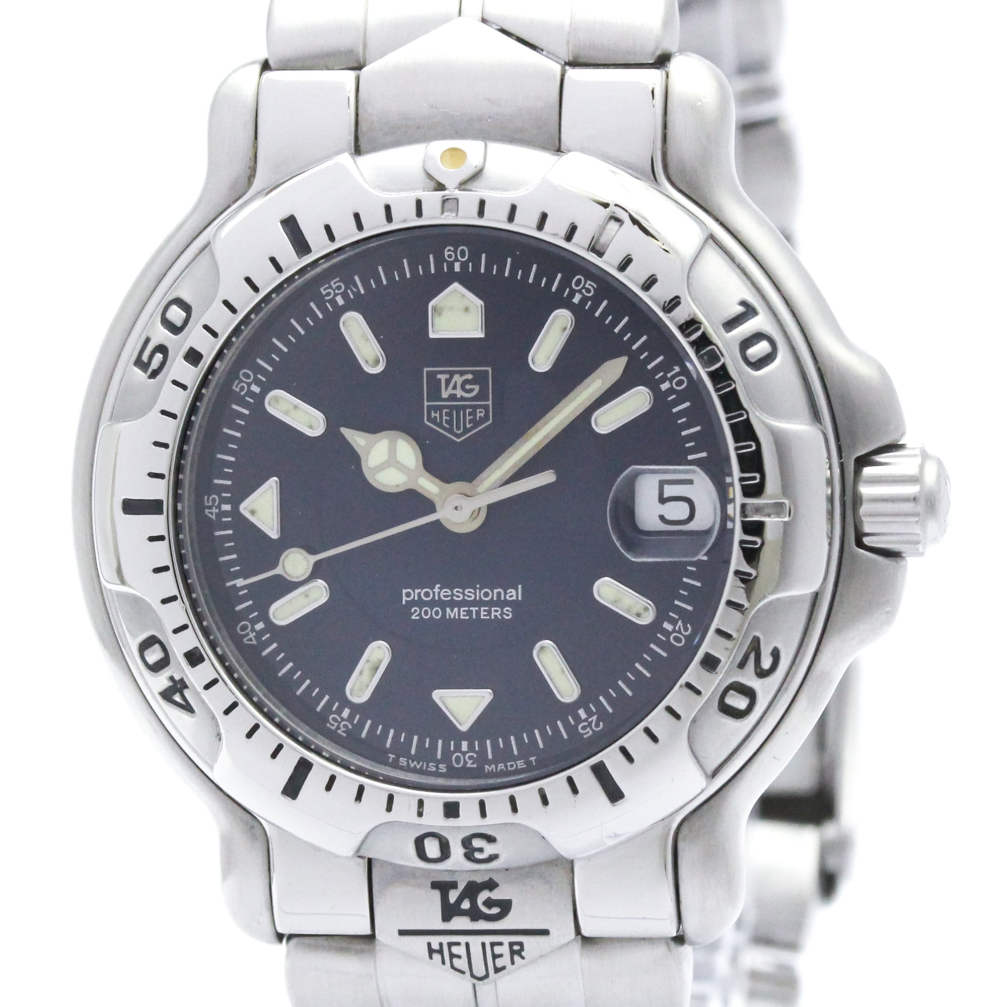 TAG HEUER 6000 Professional Quartz Mind Size Watch WH1215 Polished