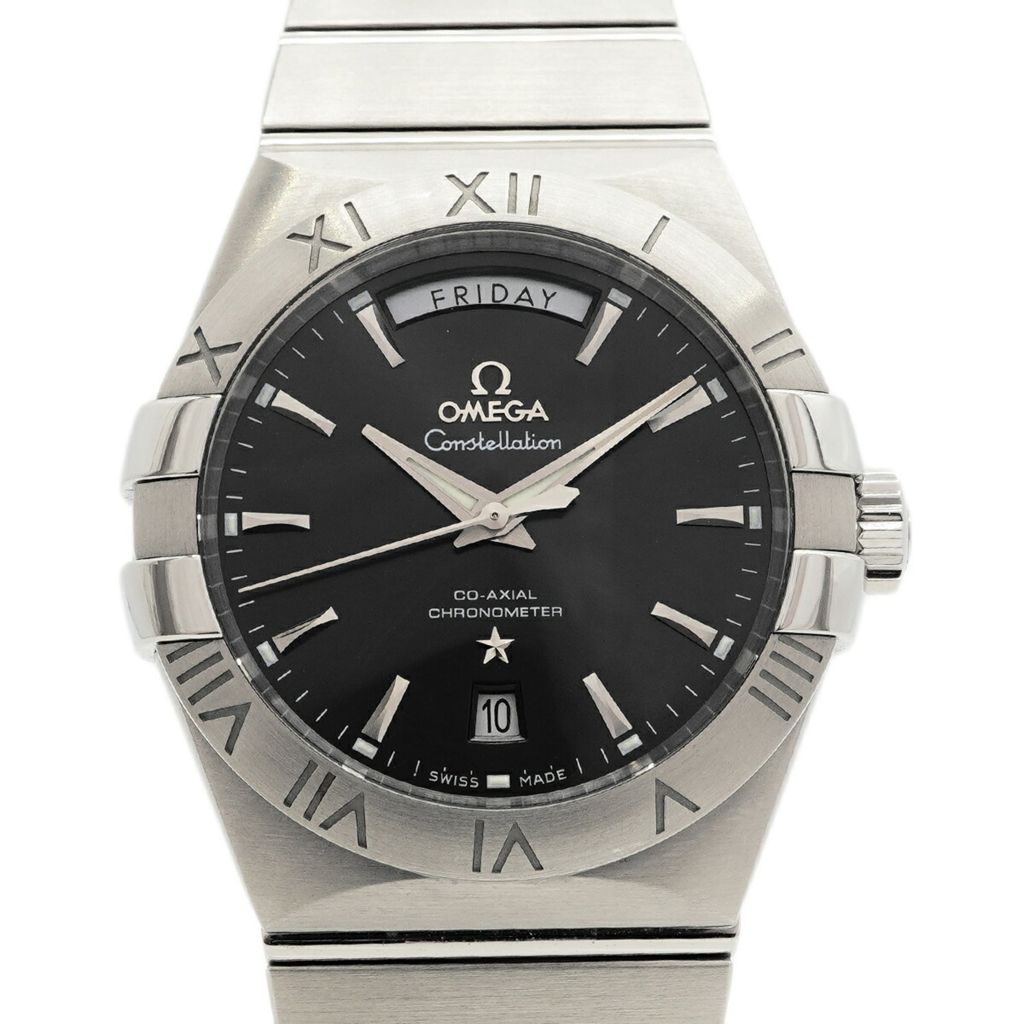 Omega Constellation Day-Date Co-Axial 123.10.38.22.01.001 Black Dial Men\'s Watch