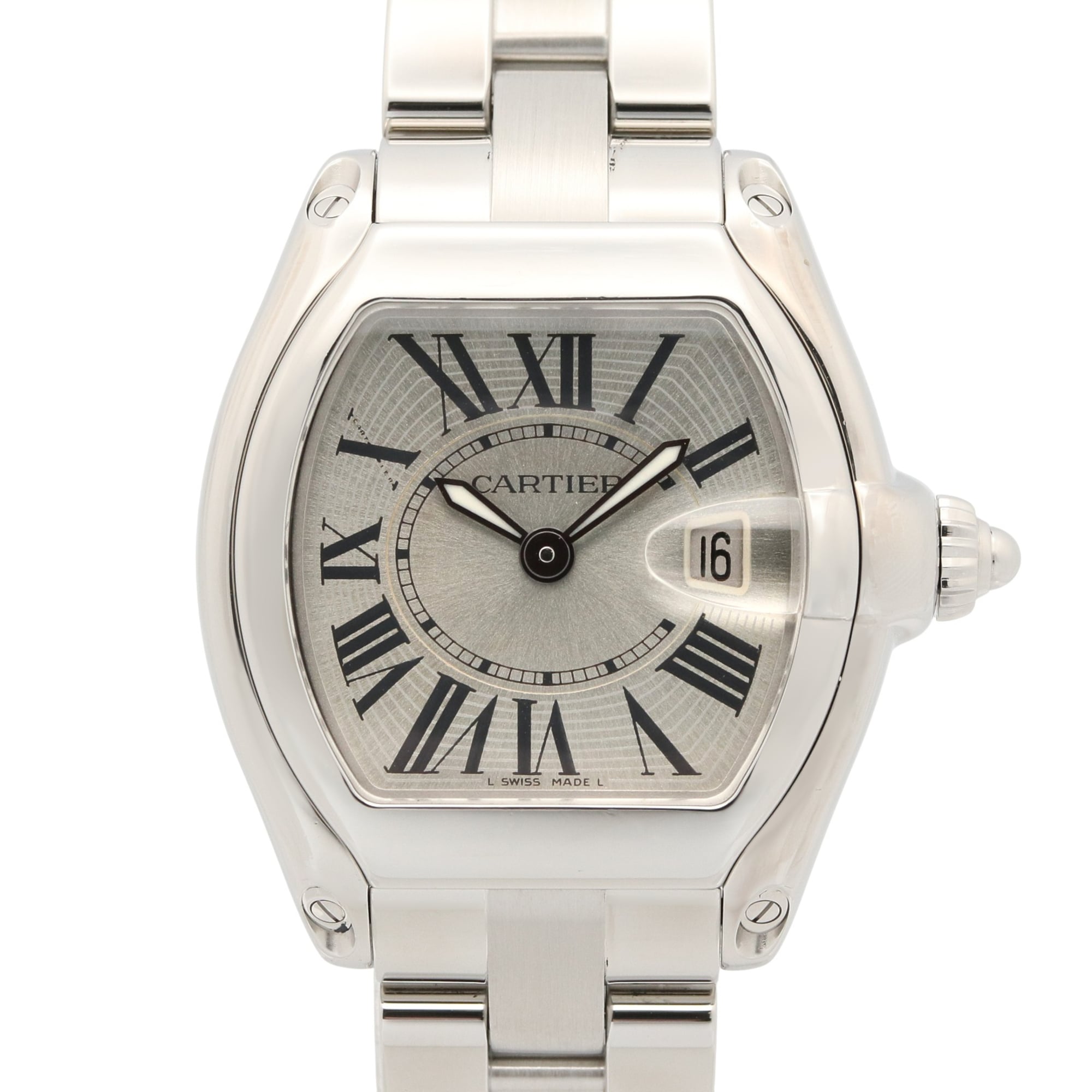 Cartier Roadster SM Watch, Stainless Steel, Ladies, Silver Tone, W62016V3