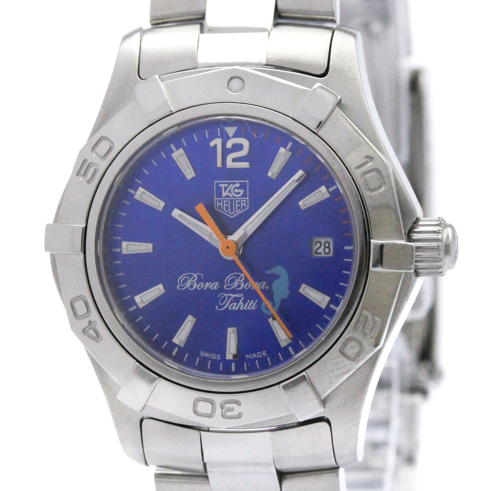 TAG HEUER Aquaracer Borabora Tahiti LTD Edition Watch WAF141R Polished