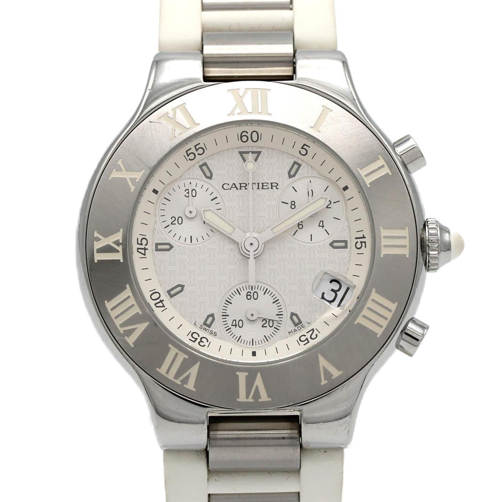 Cartier Chronoscaph LM W10184U2 SS Quartz Watch