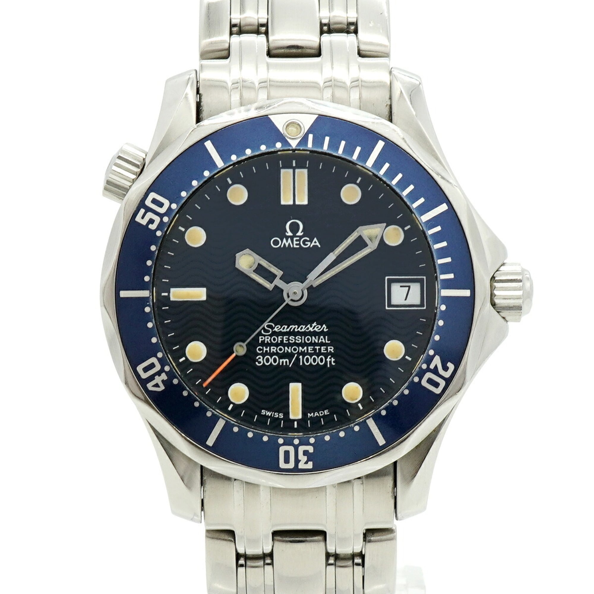 Omega Seamaster Diver 300M 2551.80 Navy Dial Watch (Boys\' Size)