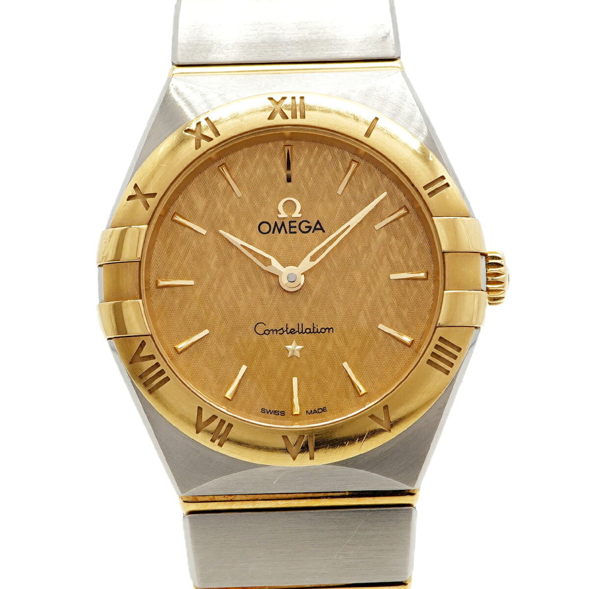 Omega Constellation Brushed Quartz 131.20.28.60.08.001 Gold Dial Women\'s Watch