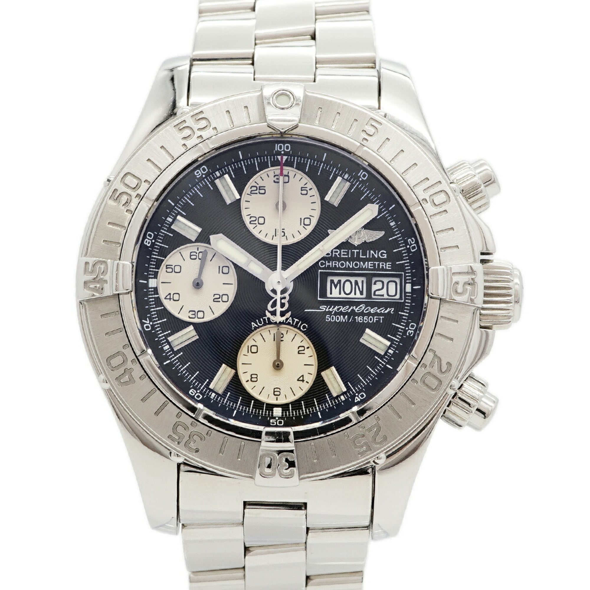 Breitling Superocean Day-Date A13340 Black Dial Men\'s Watch