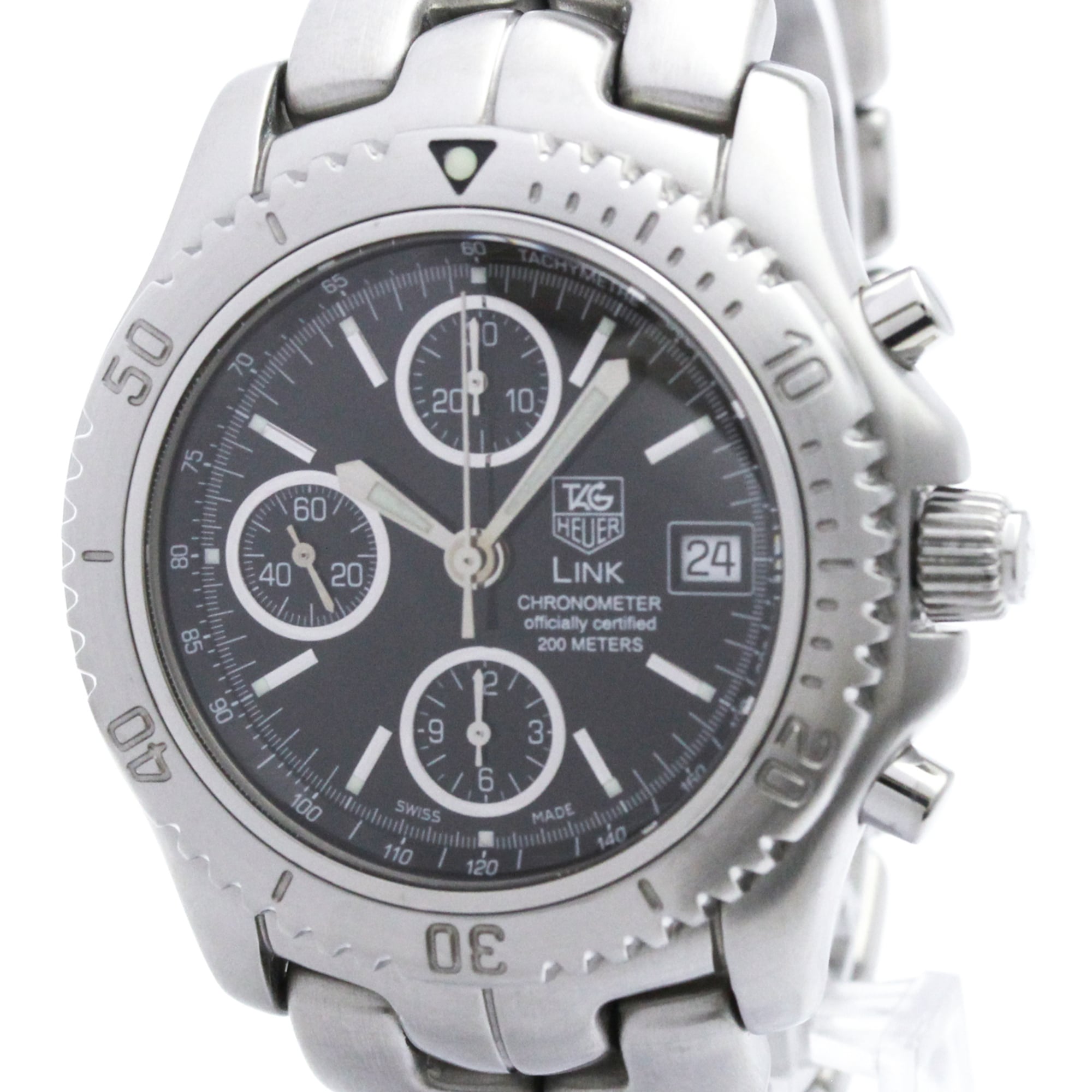 TAG HEUER Link Chronograph Steel Automatic Mens Watch CT5111 Polished