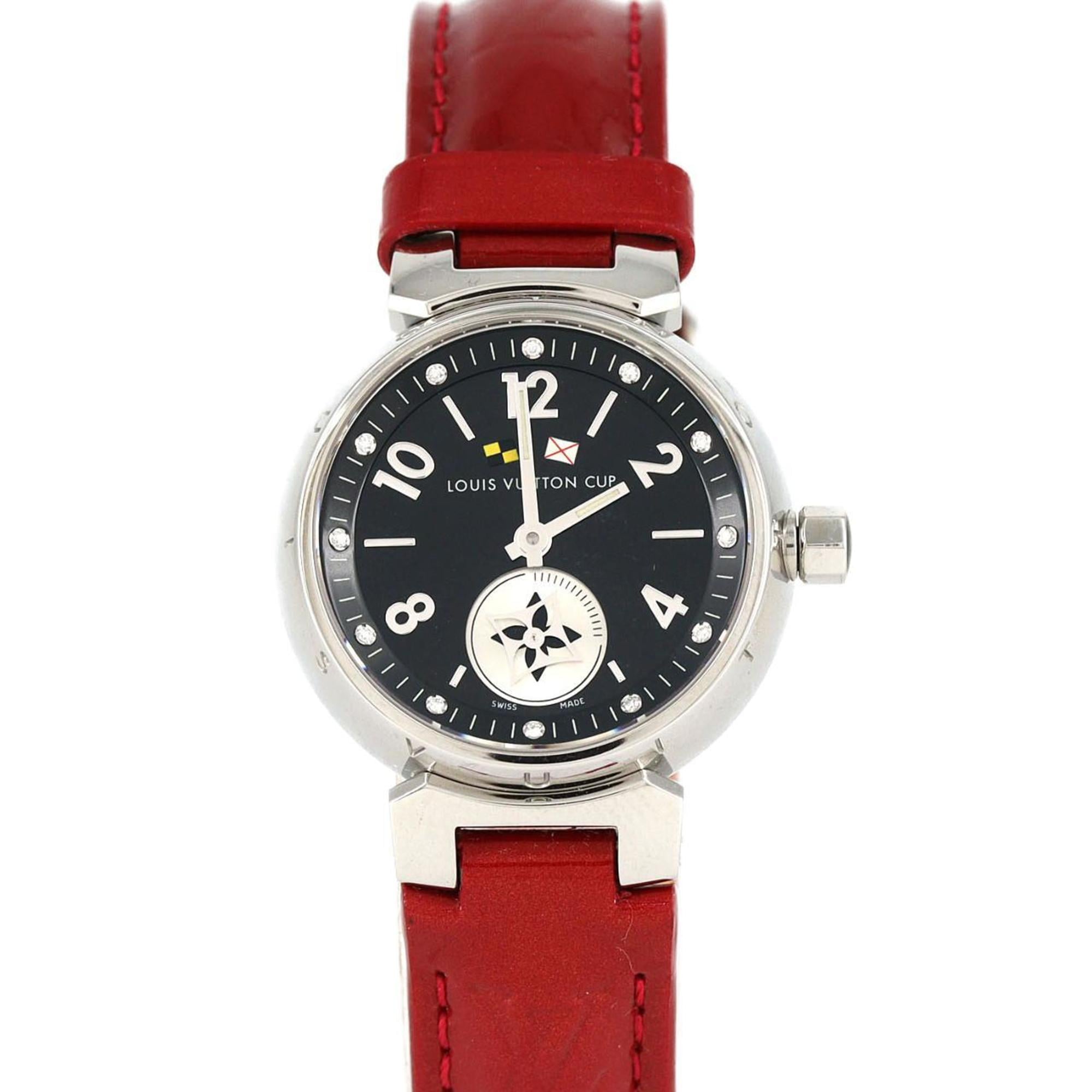 Louis Vuitton Tambour Lovely Cup 12P Q12M1 Stainless Steel Quartz Watch