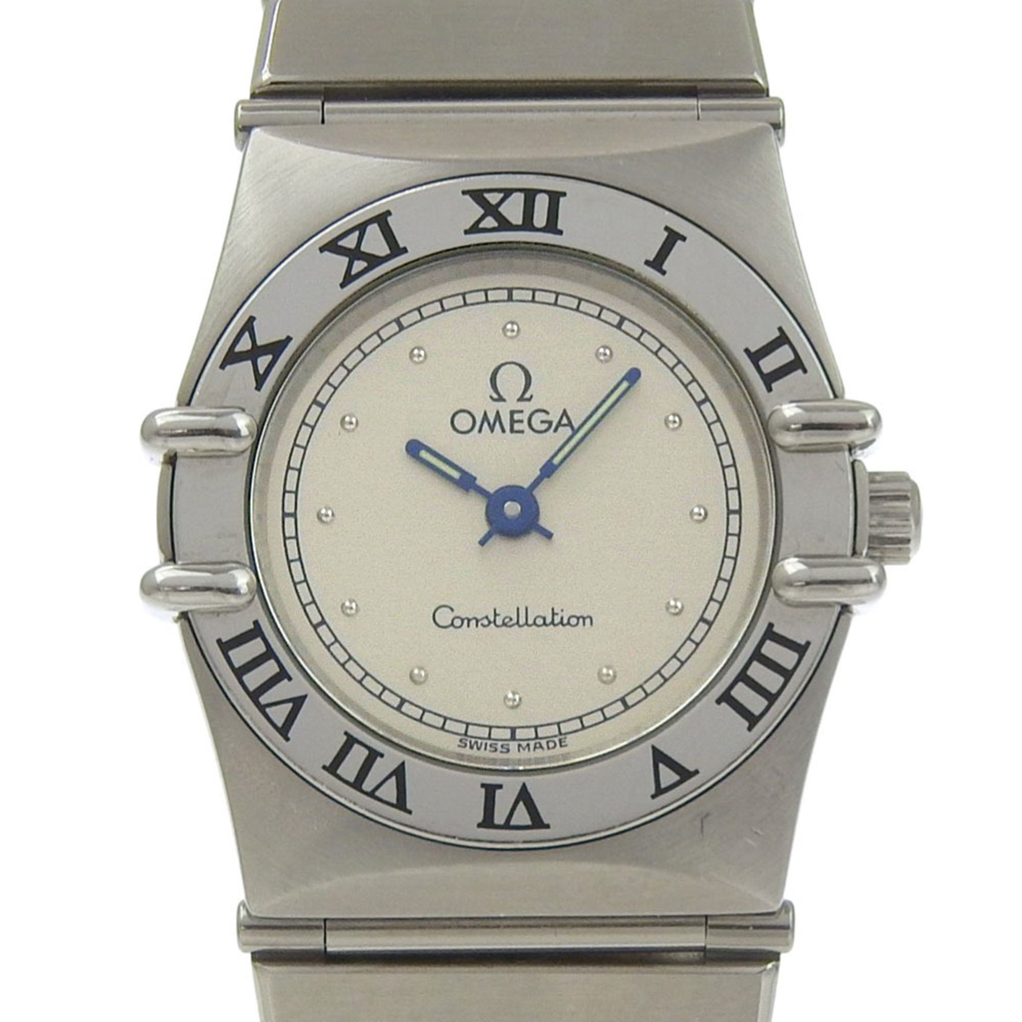 Omega Constellation Mini Women\'s Watch, Stainless Steel, Quartz, Analog, Silver Dial.