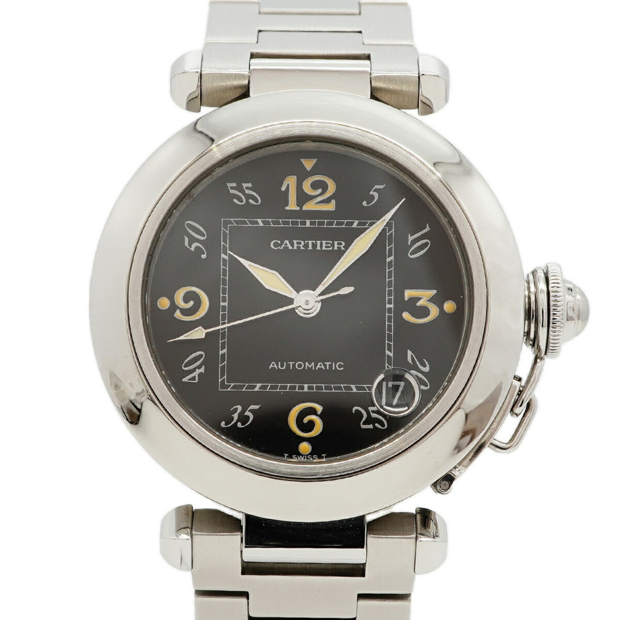 Cartier Pasha C W31043M7 Black Dial Watch (Boys\' Size)