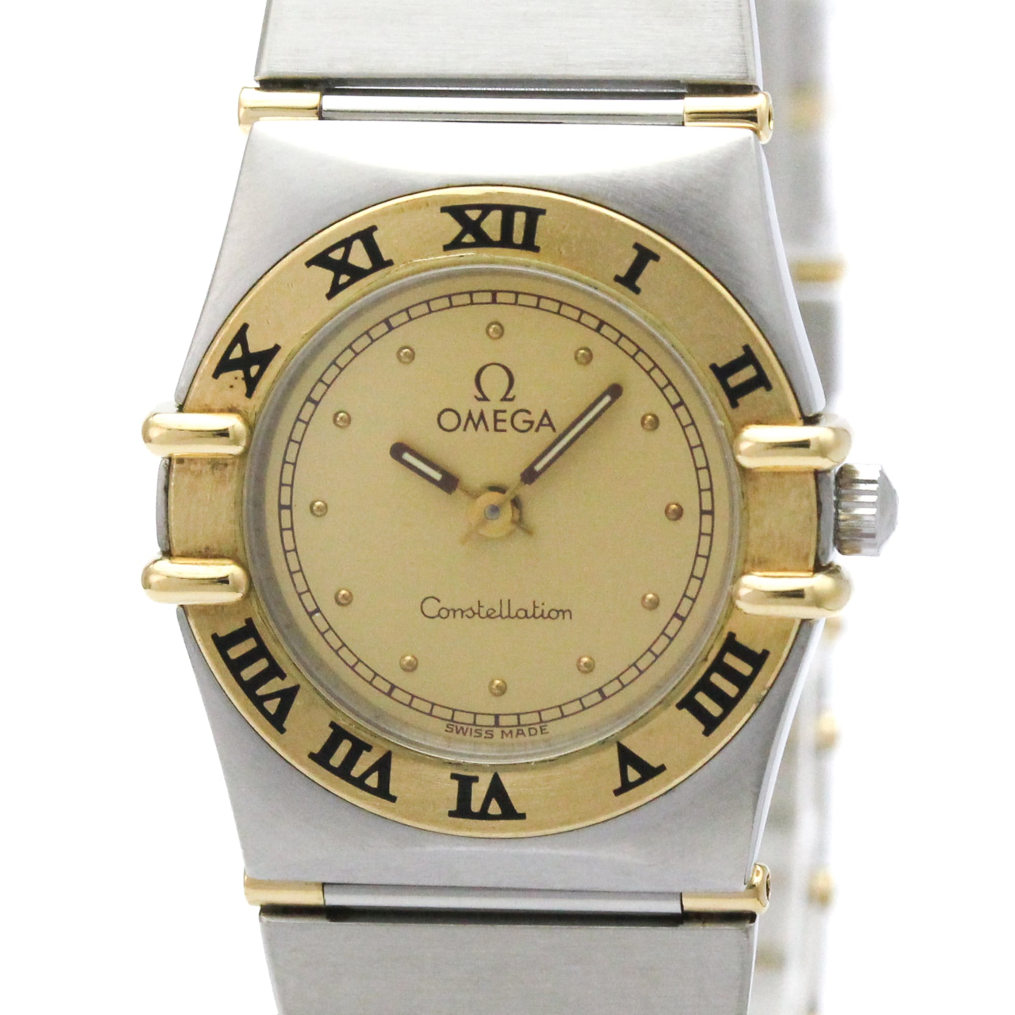 OMEGA Constellation 18K Gold Steel Ladies Watch 795.1080 Polished