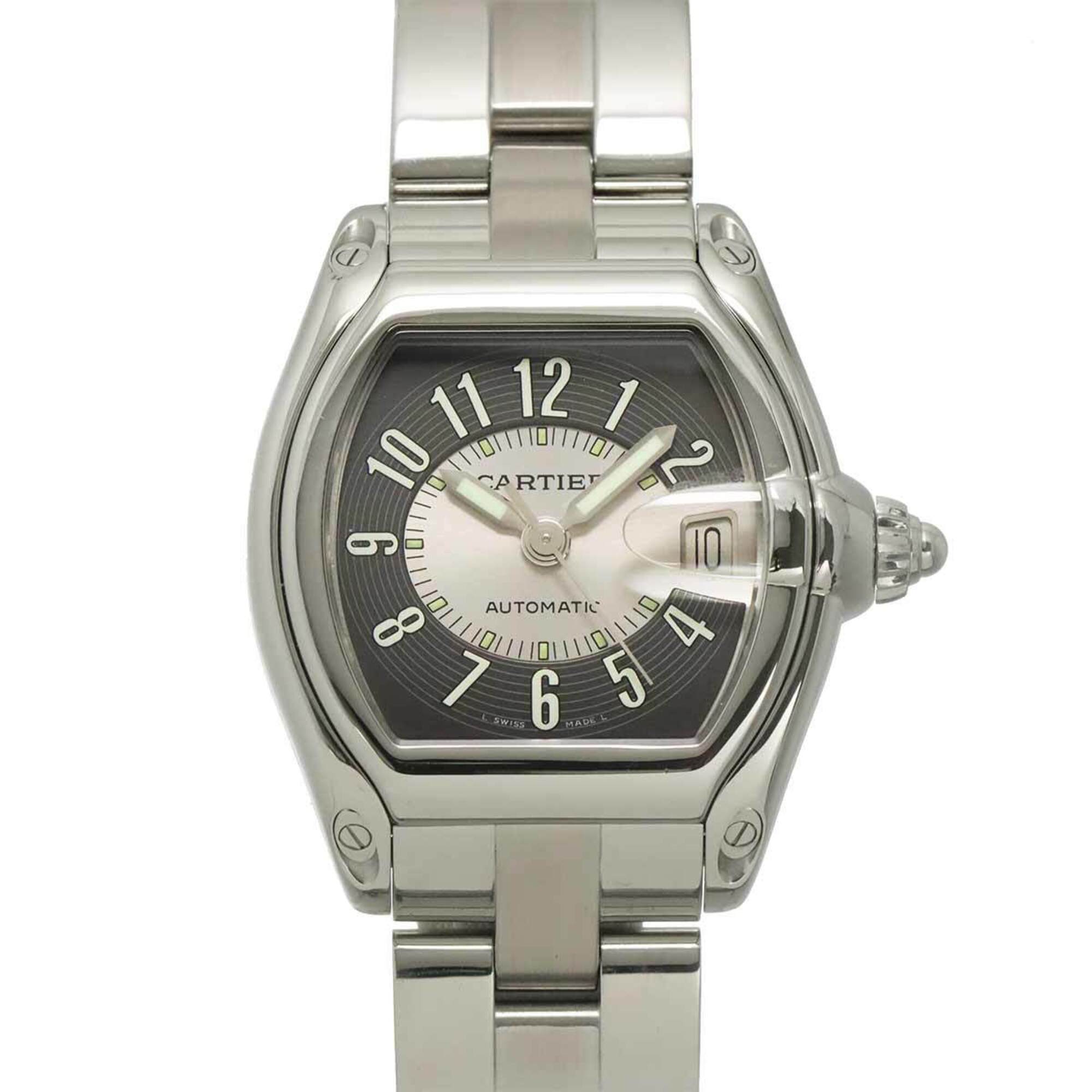 Cartier Roadster LM W62001V3 Men\'s Watch, Date, Gray, Automatic Movement