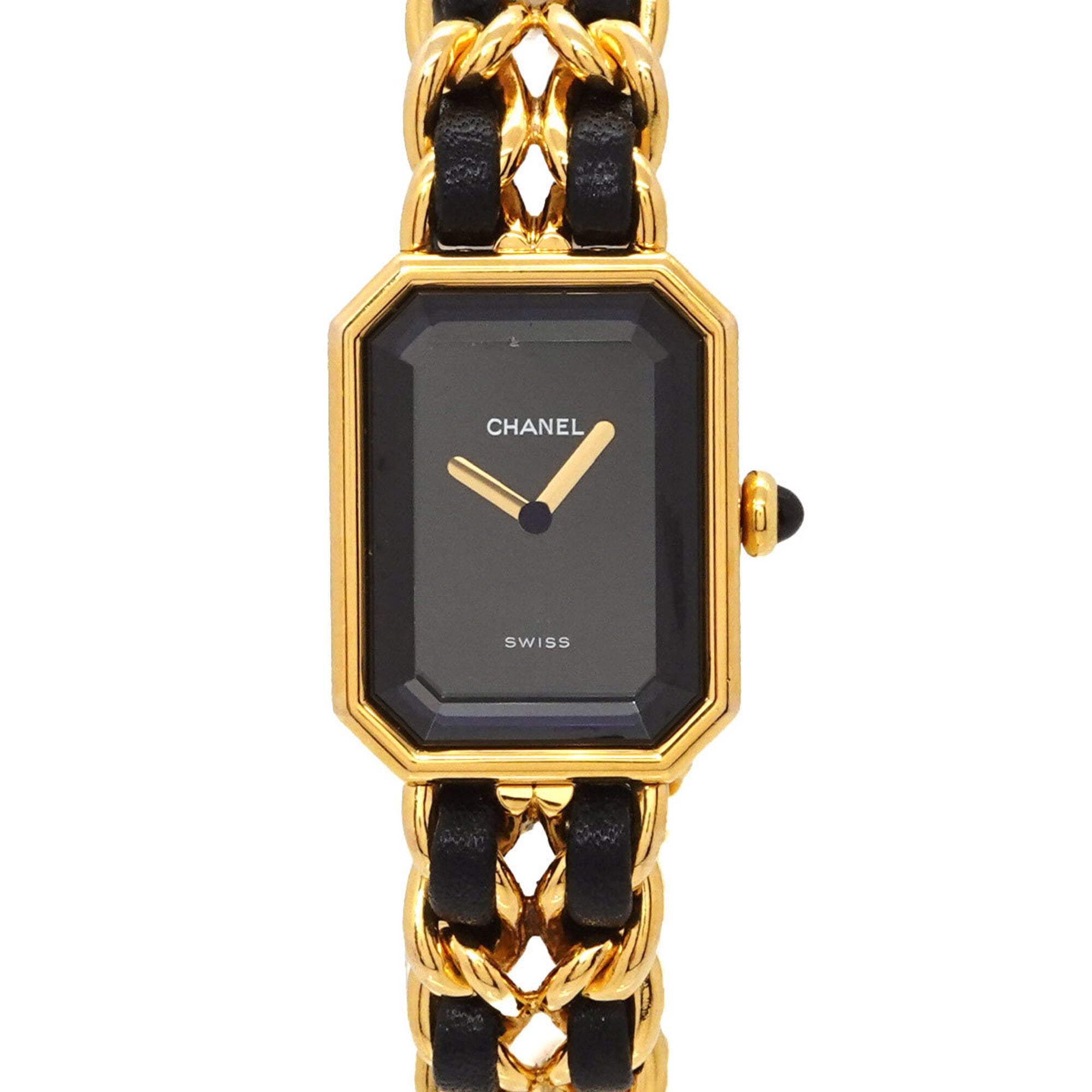 Chanel Premiere Large Size H0001 Women\'s Watch Black Gold Quartz
