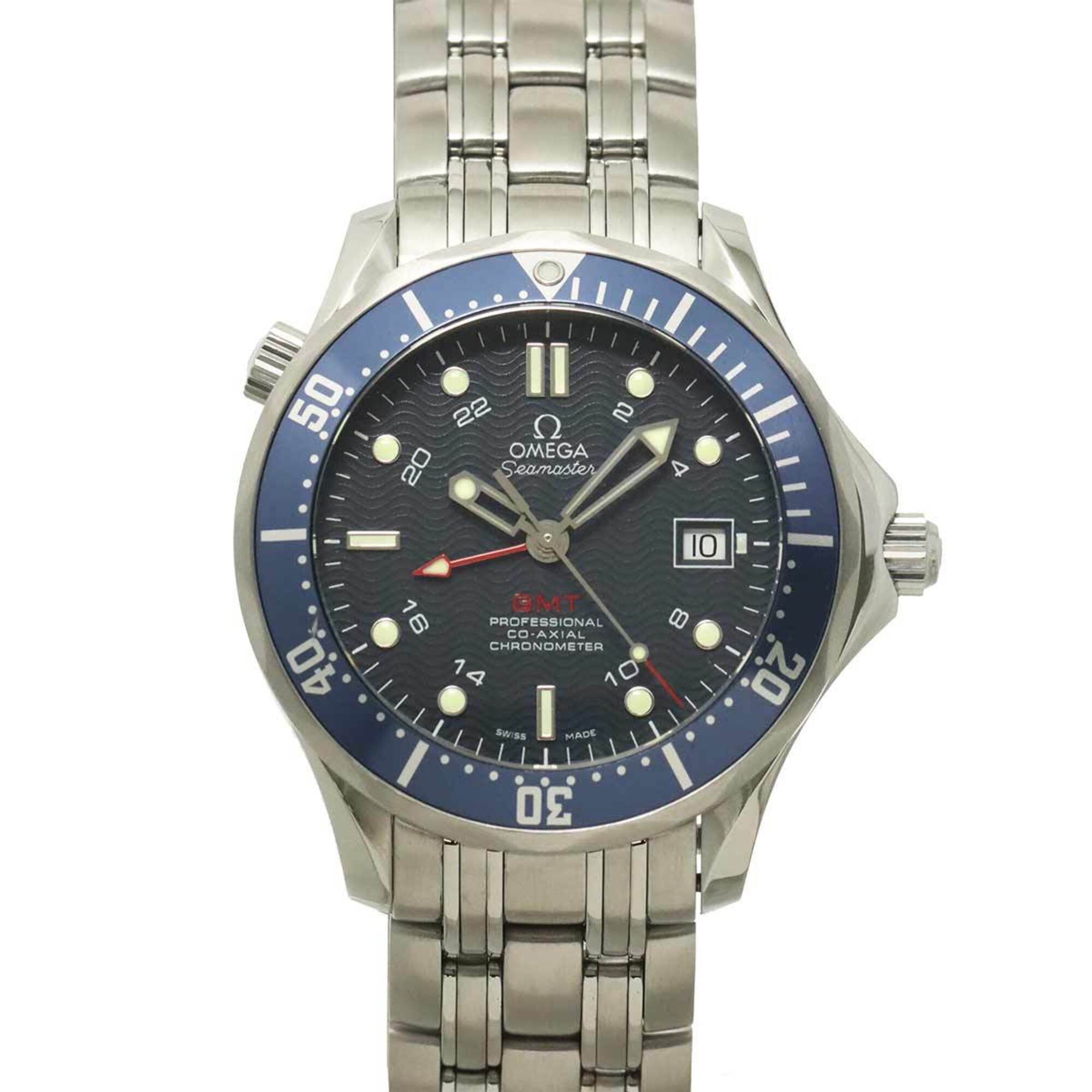 Omega Seamaster Professional 300 GMT 2535 80 Men\'s Watch, Date, Navy, Automatic Movement