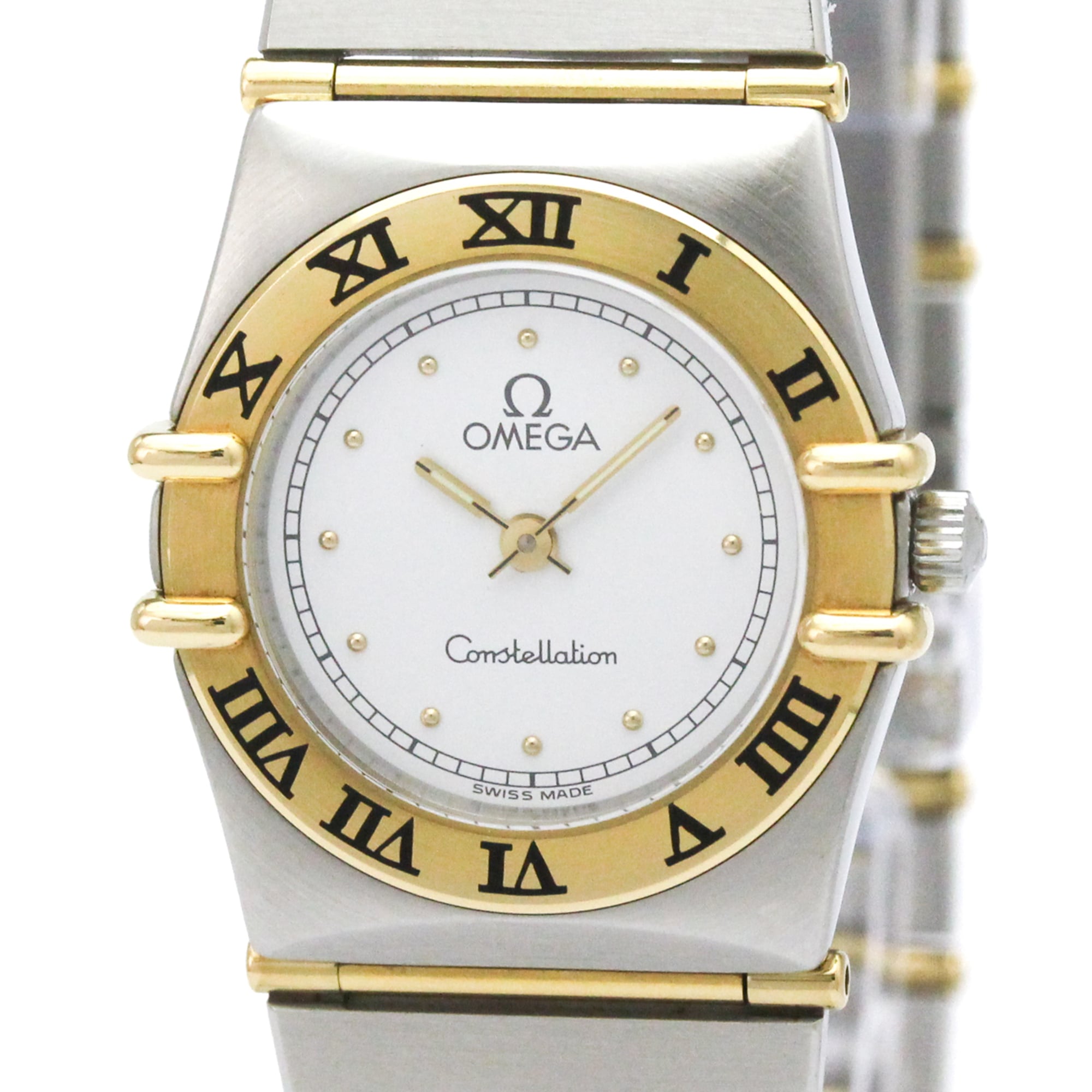 OMEGA Constellation 18K Gold Steel Ladies Watch 795.1080 Polished