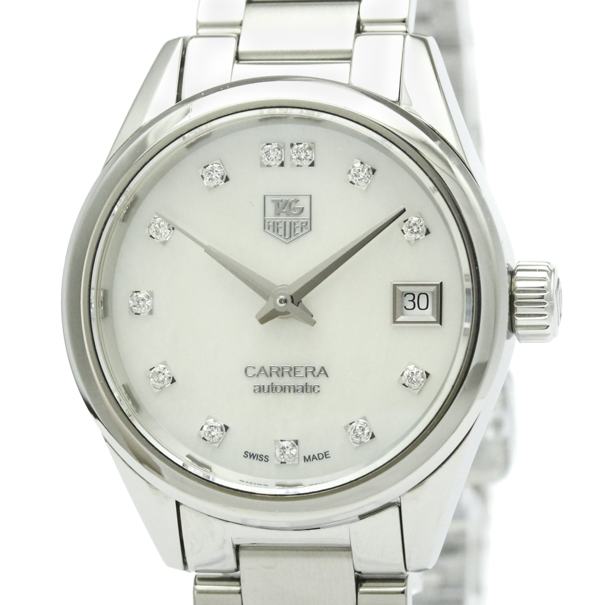 TAG HEUER Carrera Calibre 9 Diamond MOP Ladies Watch WAR2414