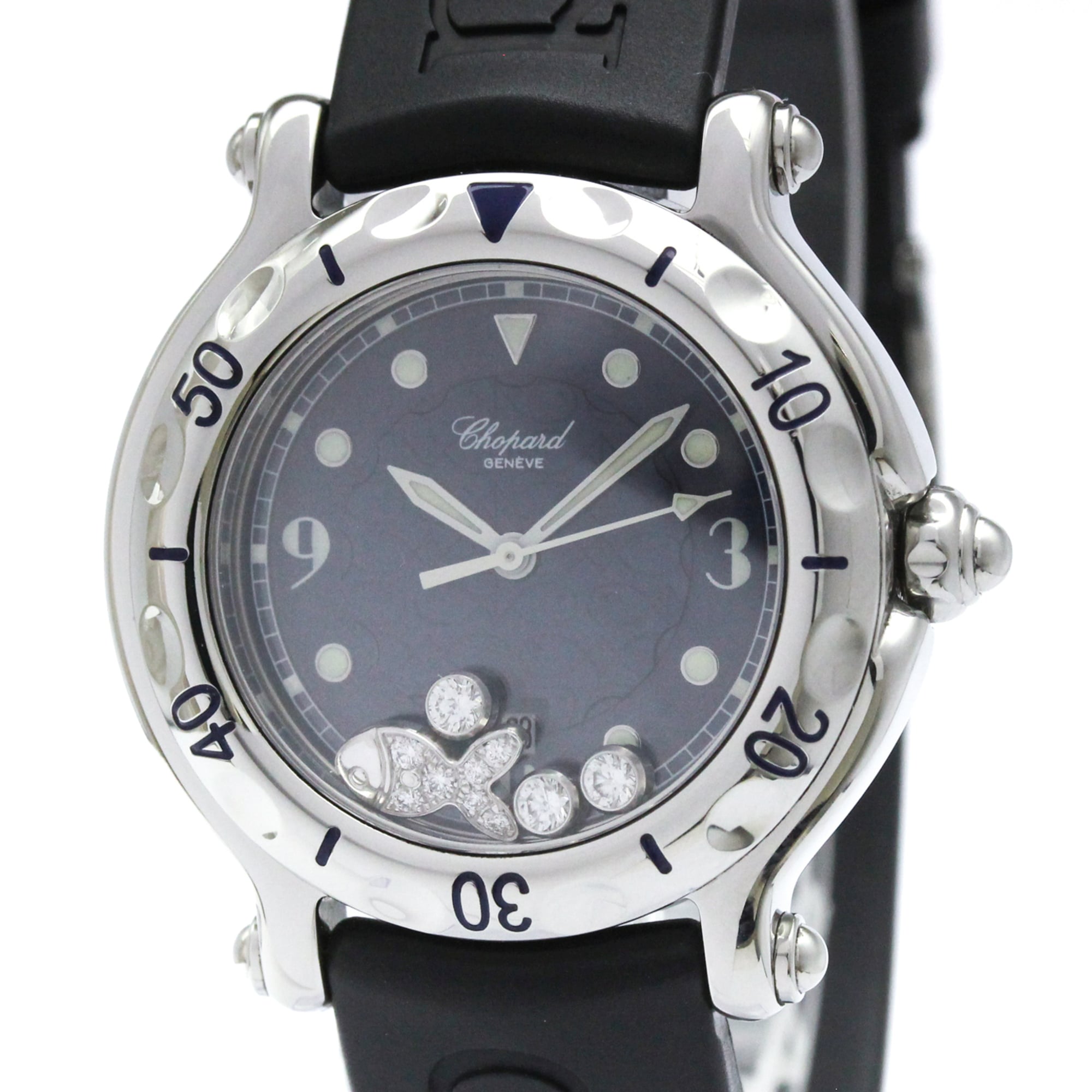 CHOPARD Happy Sport Fish Diamond MOP Dial Watch 27/8921 Polished