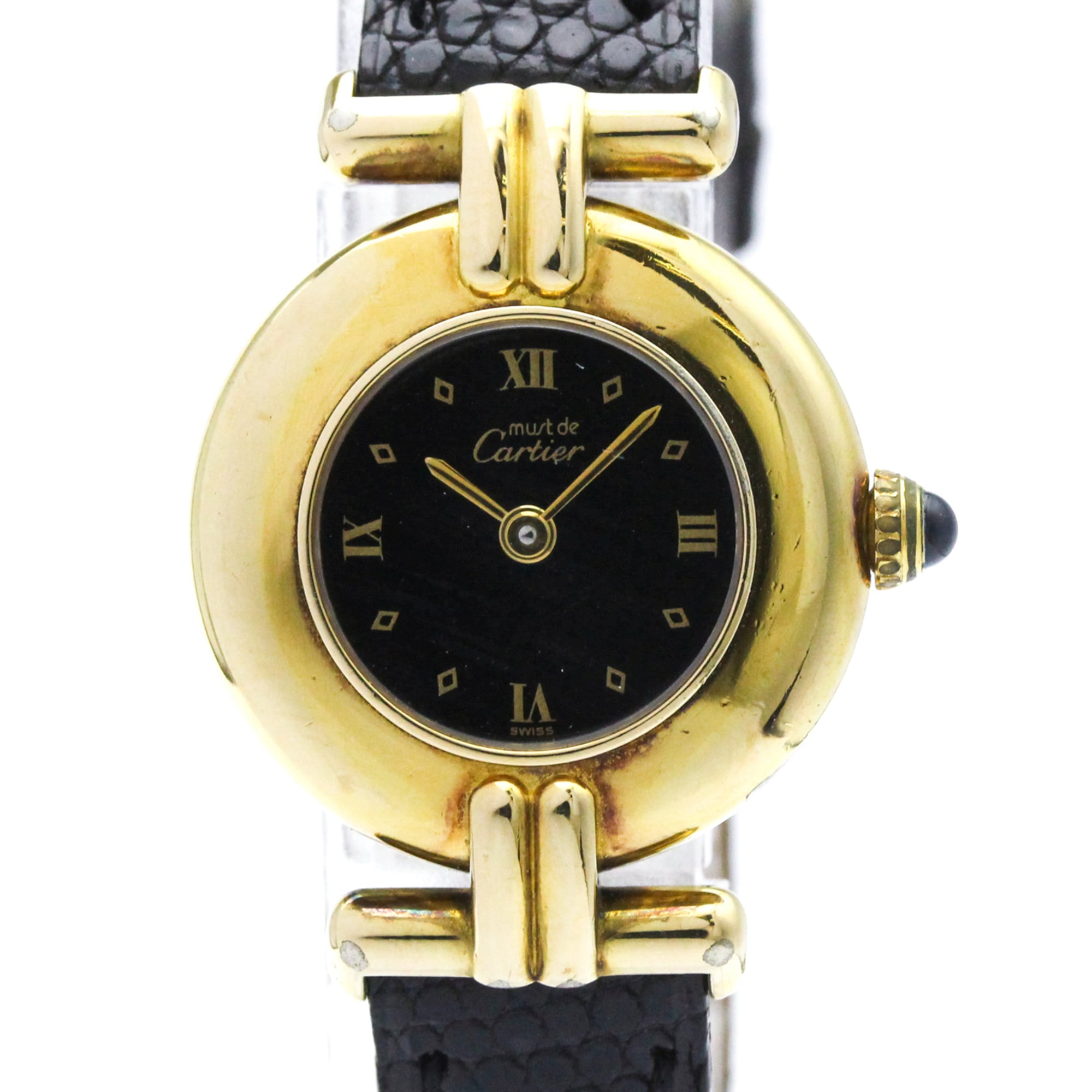 CARTIER Must Colisee Vermeil Gold Plated Quartz Ladies Watch W1000753