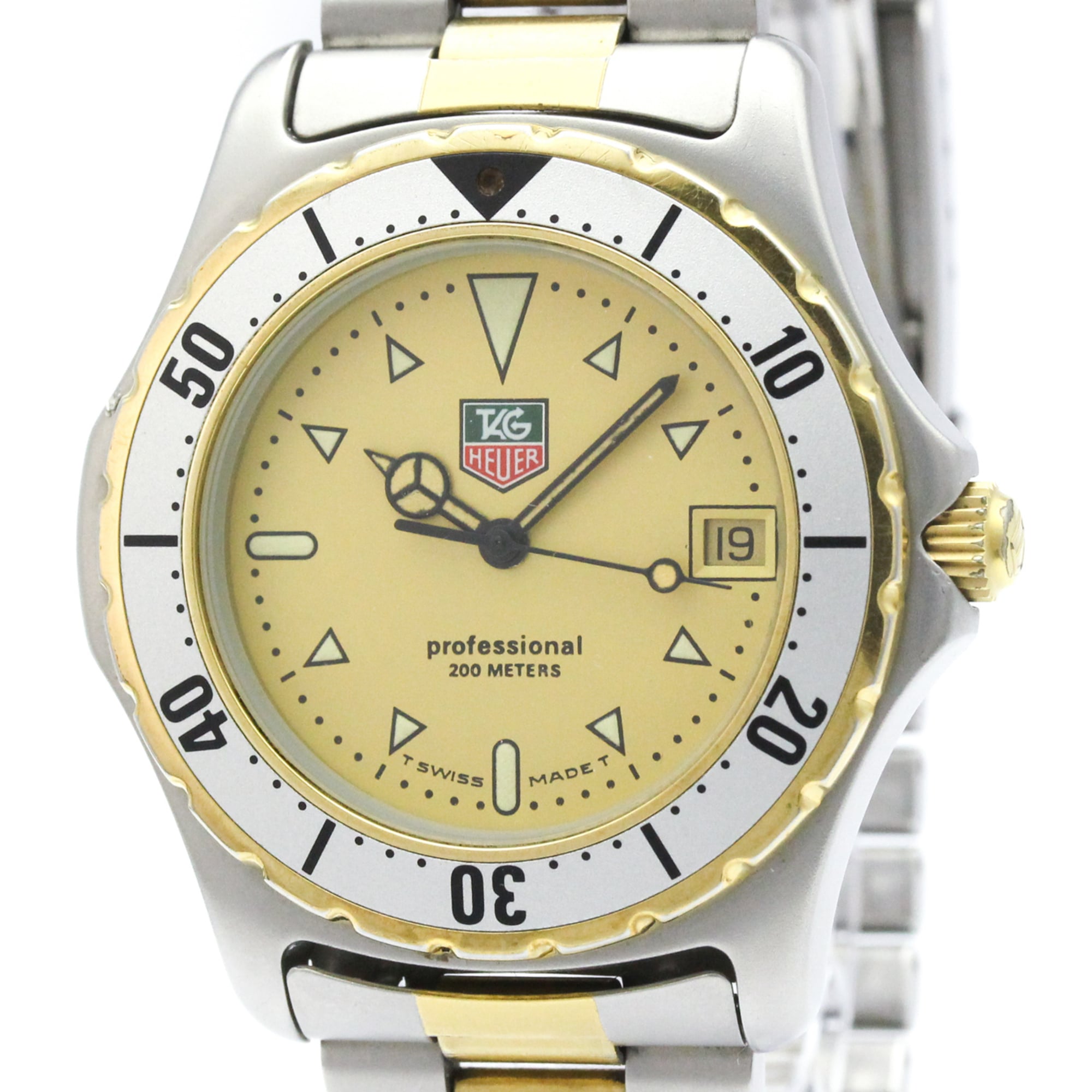 TAG HEUER 2000 Professional Gold Plated Steel Quartz Mens Watch 974.006R