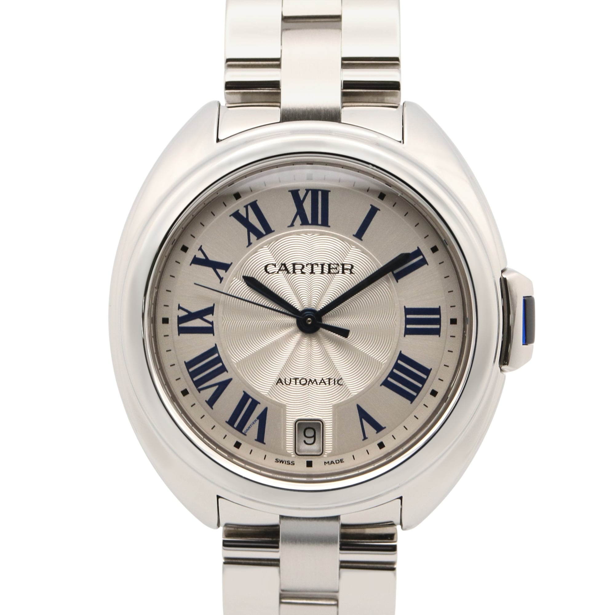 Cartier Cle de watch, stainless steel, men\'s, silver tone, WSCL0006