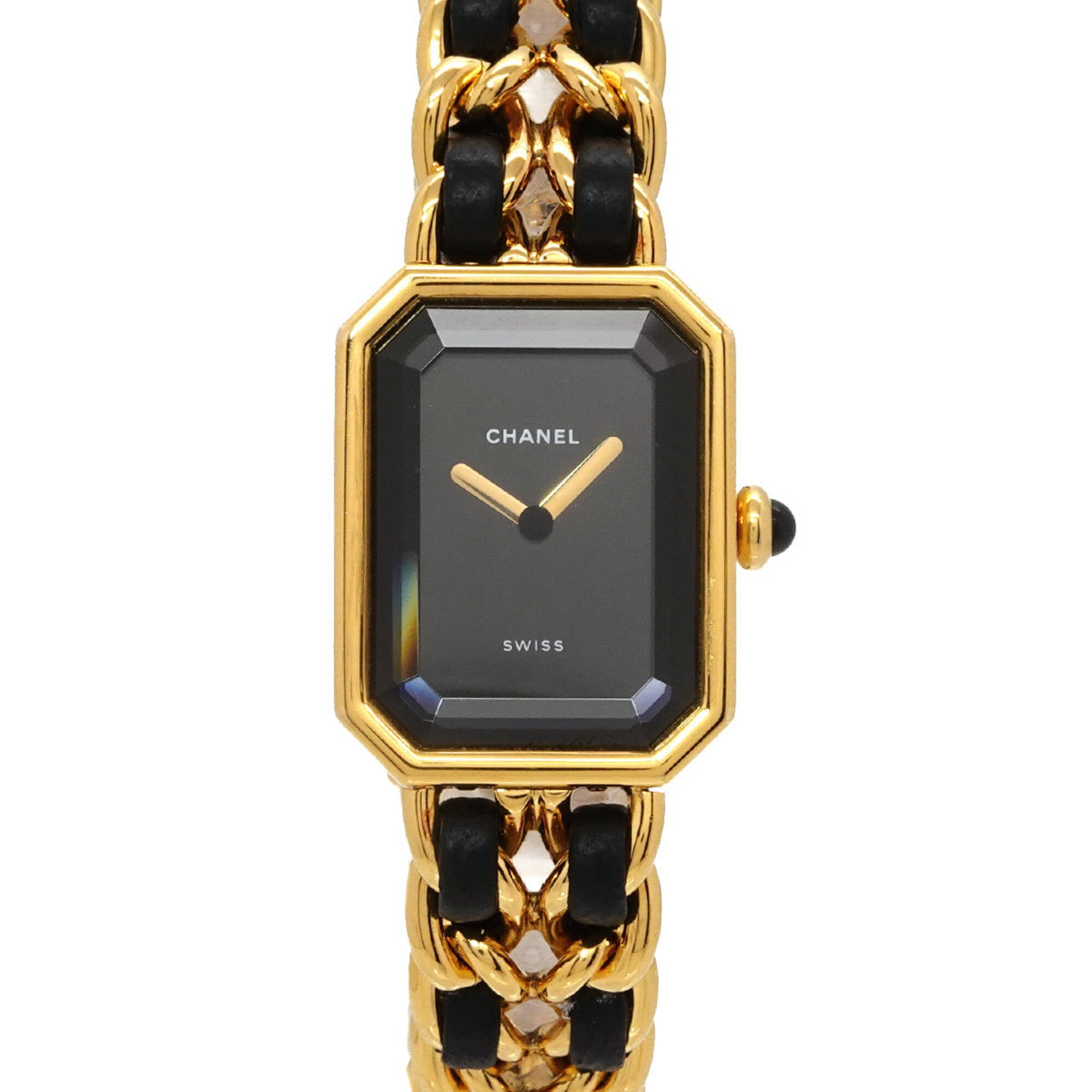 Chanel Premiere Large Size H0001 Women\'s Watch Black Gold Quartz