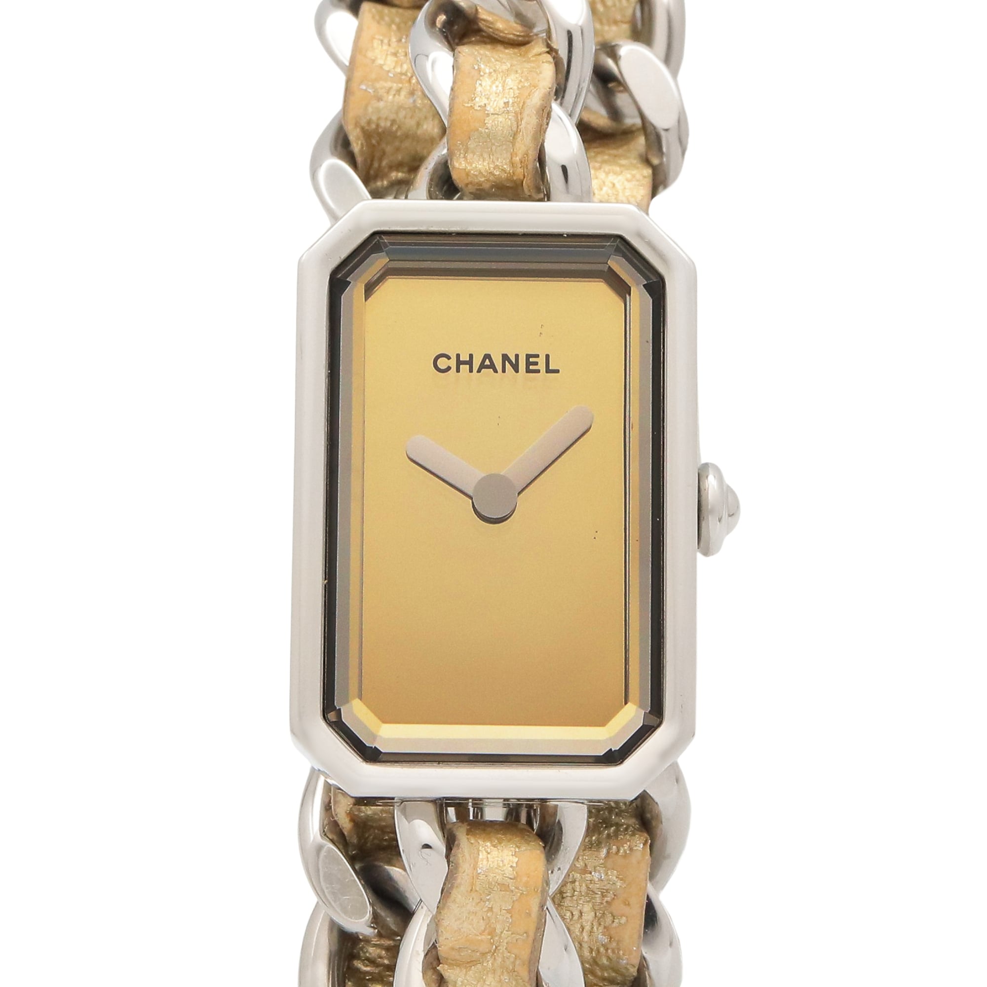 Chanel CHANEL Premire Rock Watch, Stainless Steel, Leather Strap, Ladies, Gold Tone, Mirror Finish,