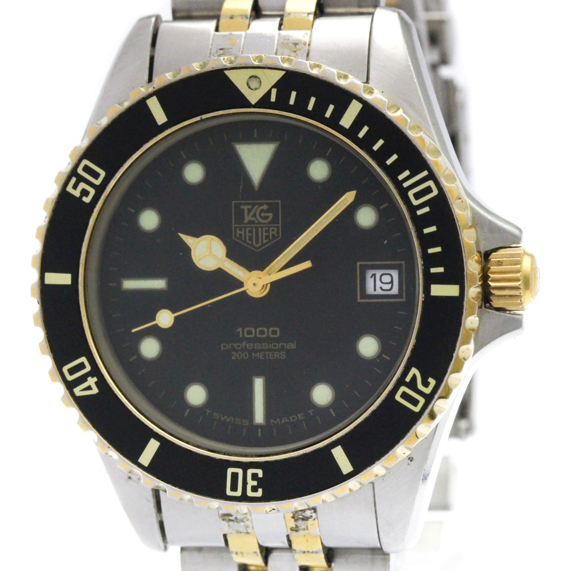 TAG HEUER 1000 Professional Gold Plated Steel Watch 980.020