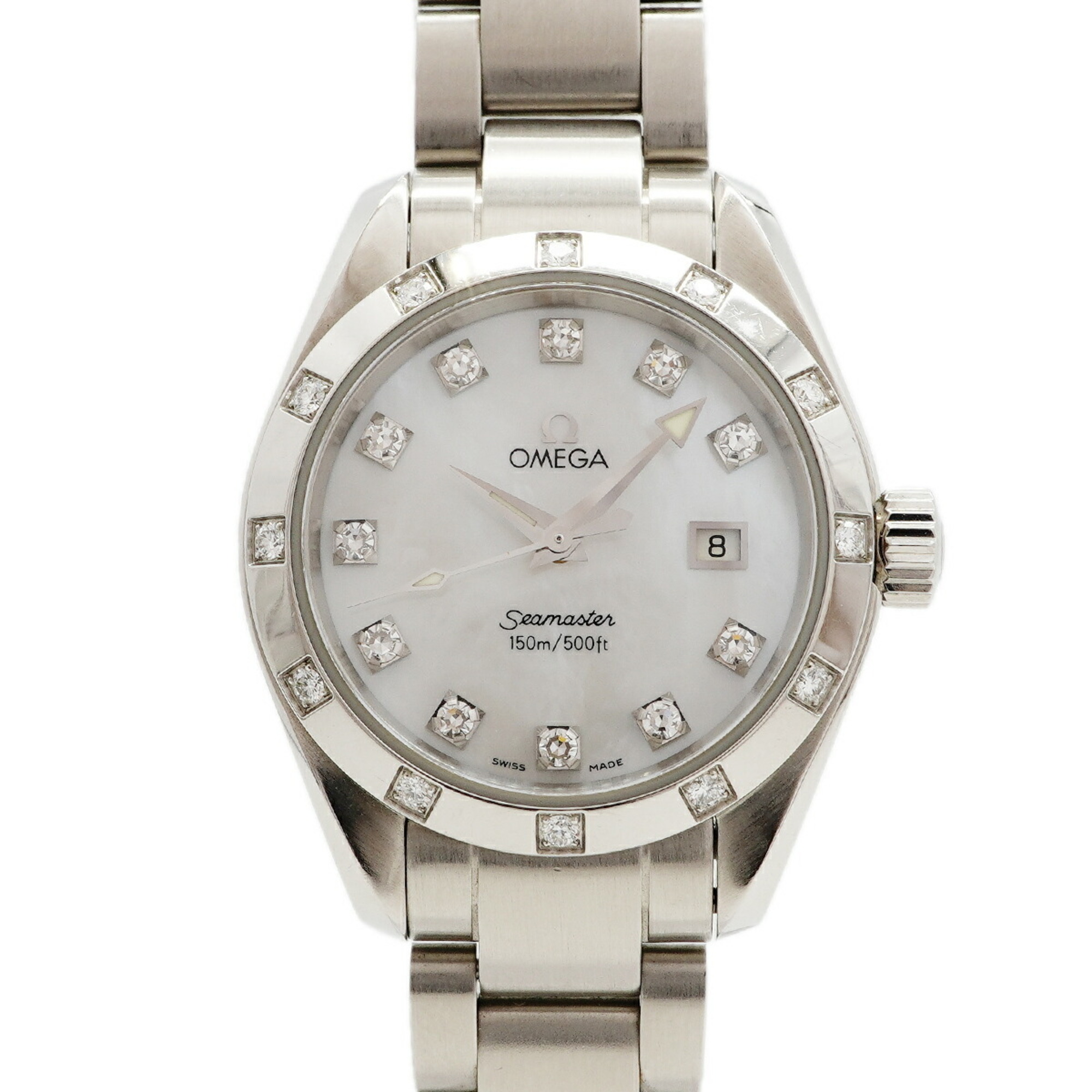 Omega Seamaster Aqua Terra Diamond 2575.75 White Dial Women\'s Watch