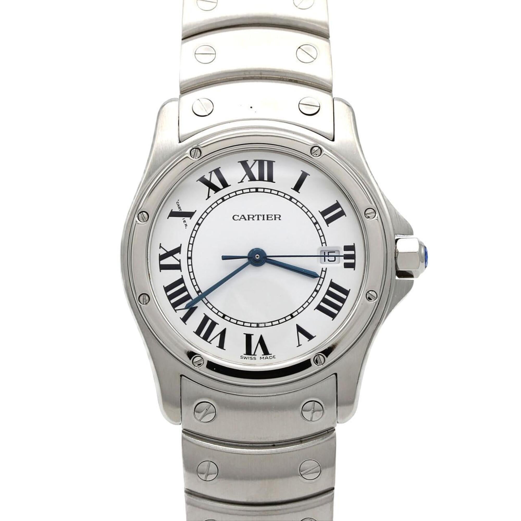 Cartier Santos Round MM W20027K1 SS Quartz Watch