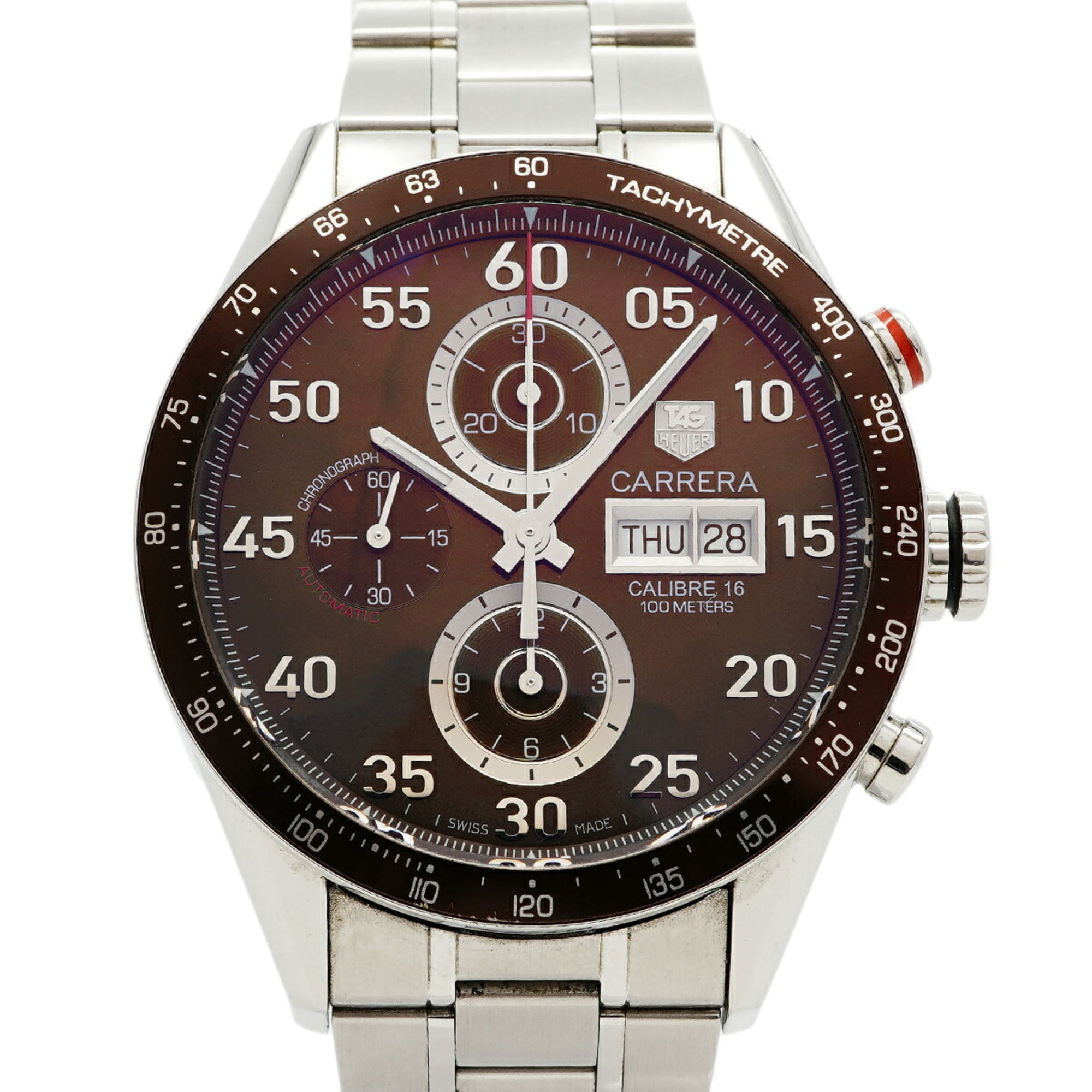 TAG Heuer Carrera Calibre 16 Day-Date CV2A12 Brown Dial Men\'s Watch