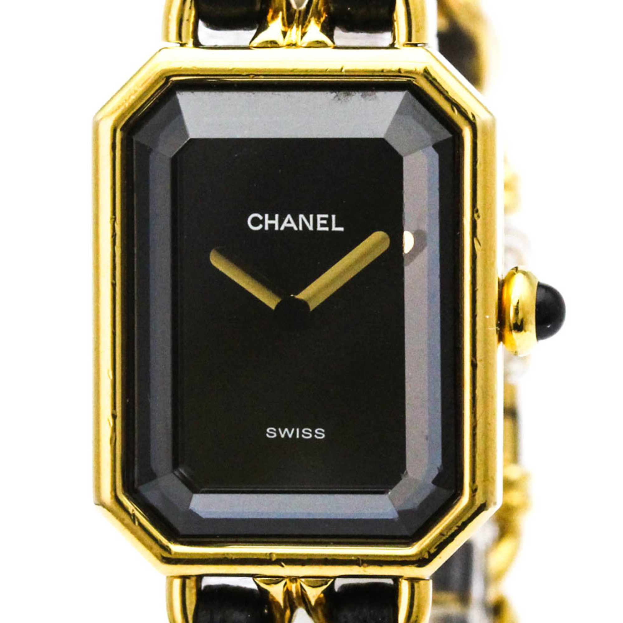 CHANEL Premiere Size L Gold Plated Quartz Ladies Watch H0001