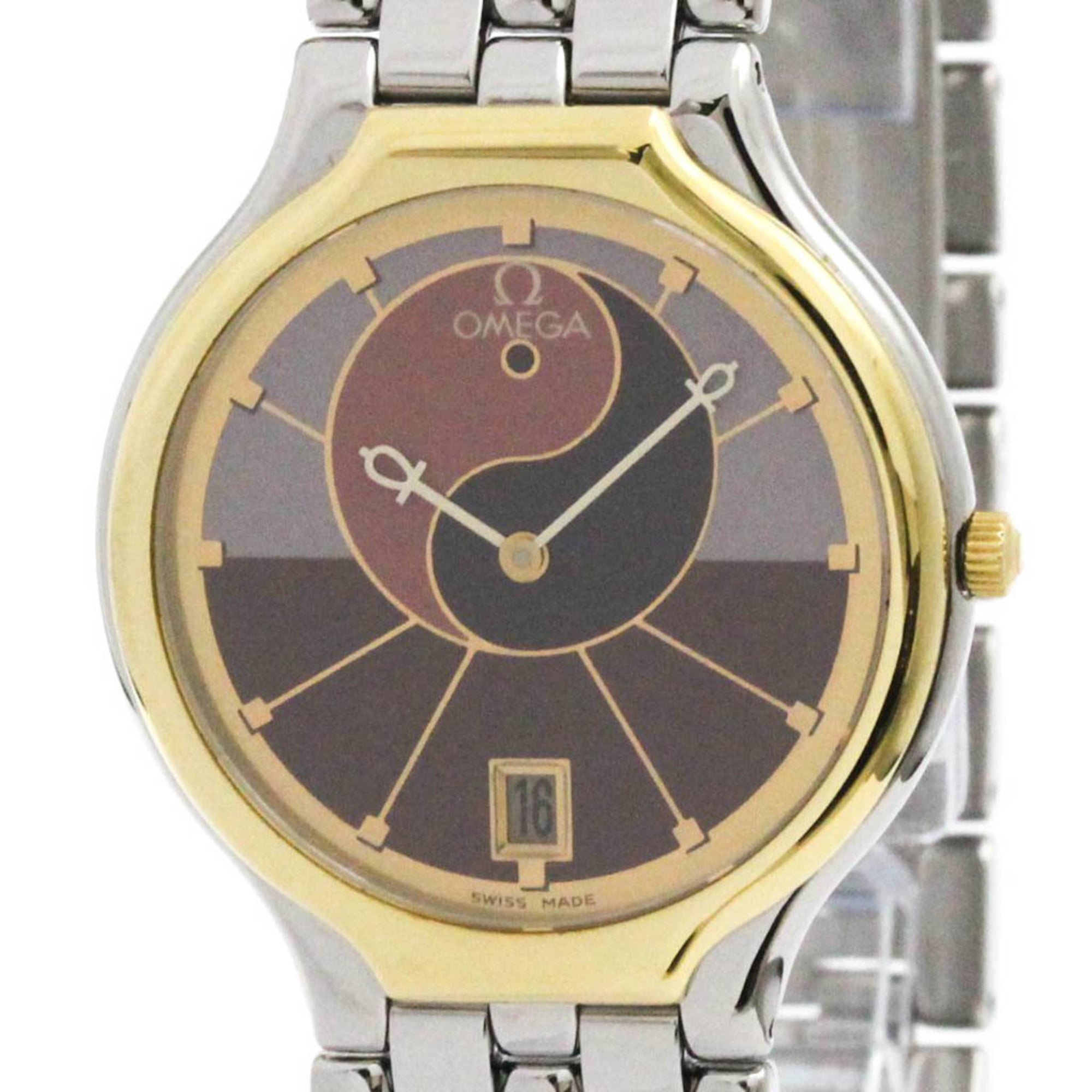 OMEGA De Ville Symbol K18 Gold Steel Mens Watch 396.1016 Polished