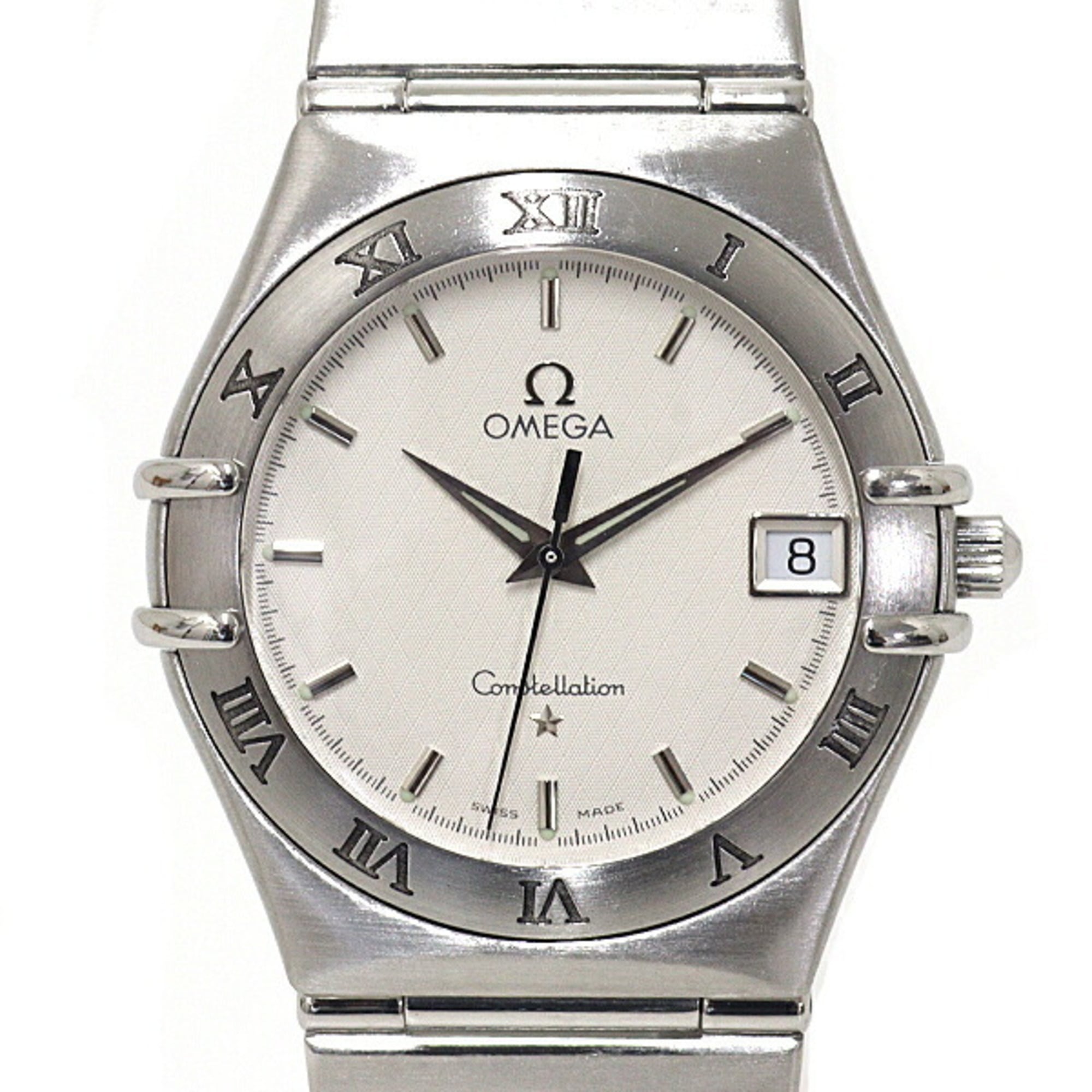 Omega Constellation Men\'s Watch, Stainless Steel, 1512.30, Silver Dial, Quartz Movement, Refurbishe