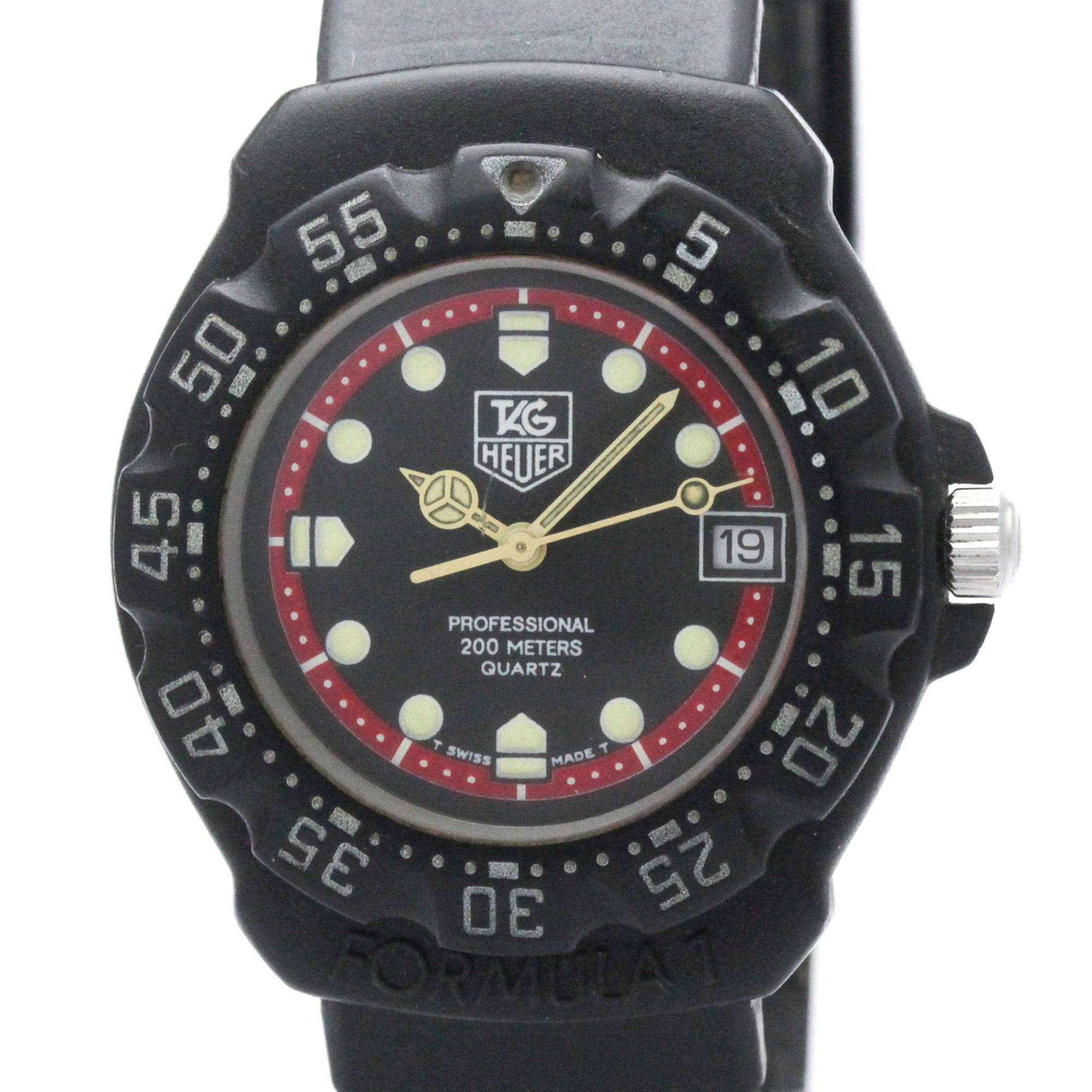 TAG HEUER Formula 1 Quartz Steel Rubber Mid Size Watch 383.513