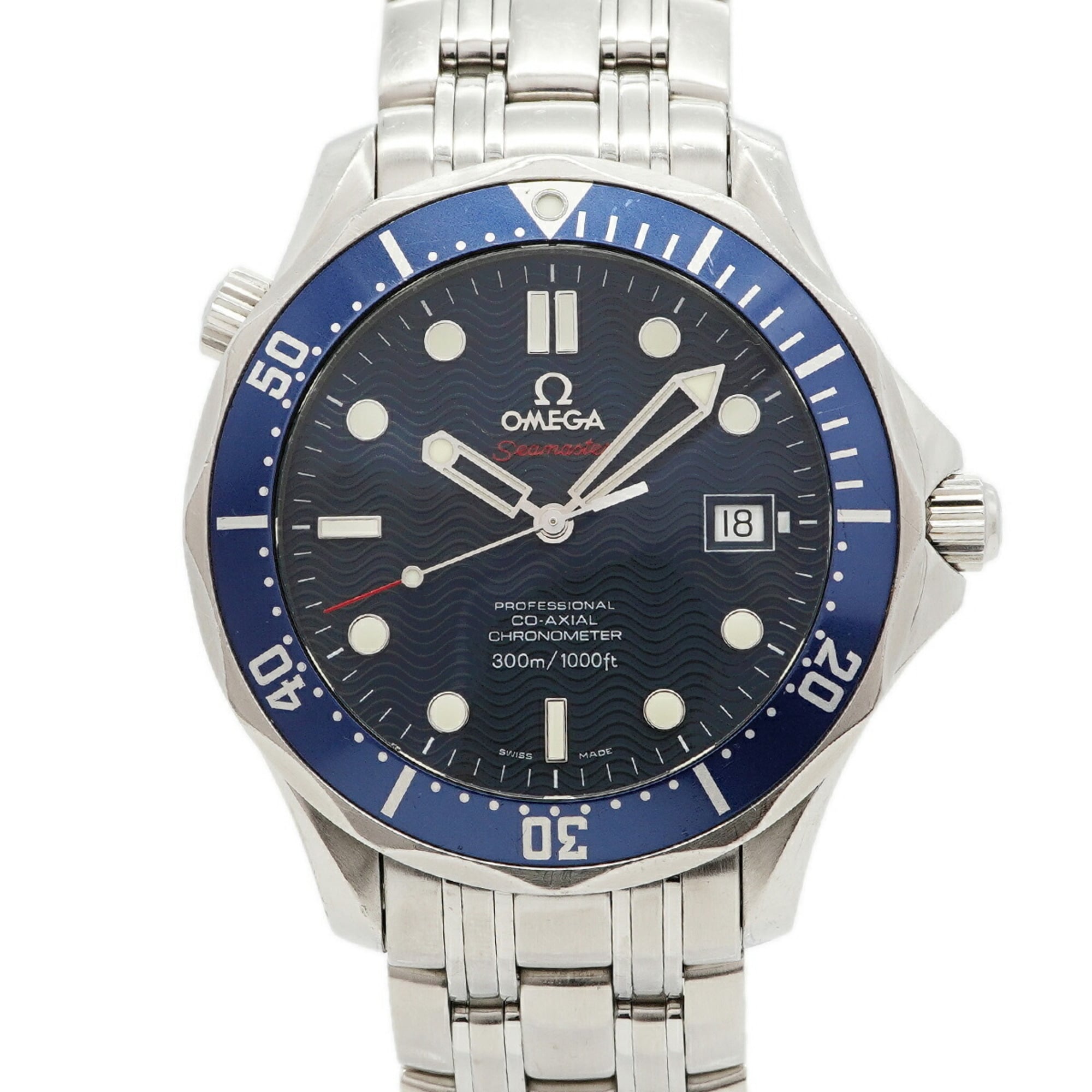 Omega Seamaster 300 Co-Axial 2220.80 Navy Dial Men\'s Watch