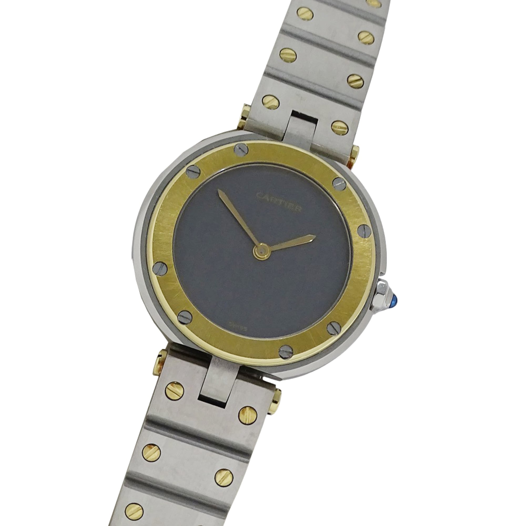 Cartier women\'s watch, Santos Vend™me SM, quartz movement, stainless steel (SS), gold (YG), model n
