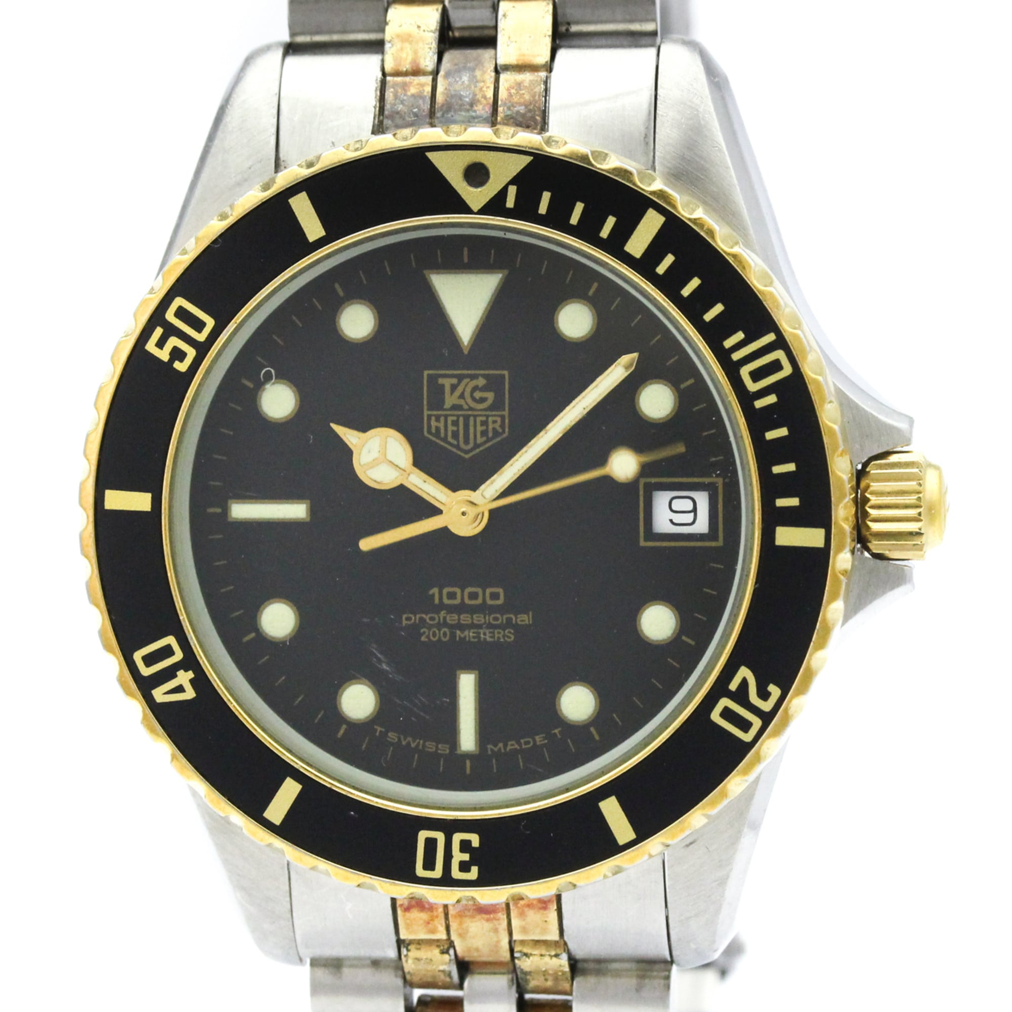 TAG HEUER 1000 Professional Gold Plated Steel Watch 980.020B