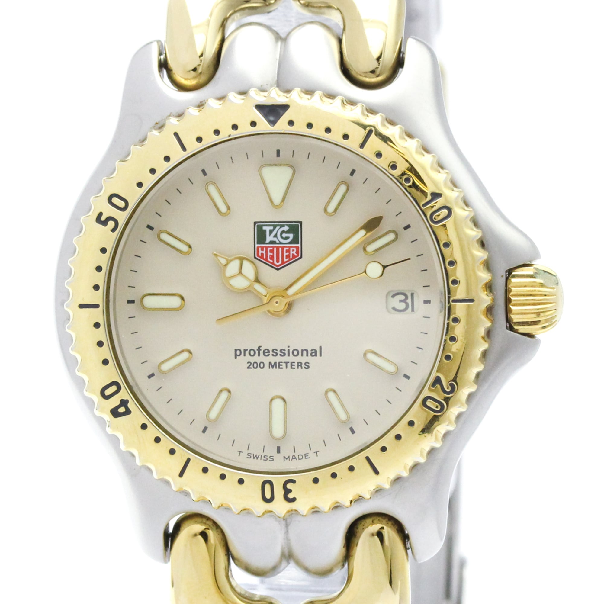 TAG HEUER Sel 200M Gold Plated Steel Mid Size Watch S95.713