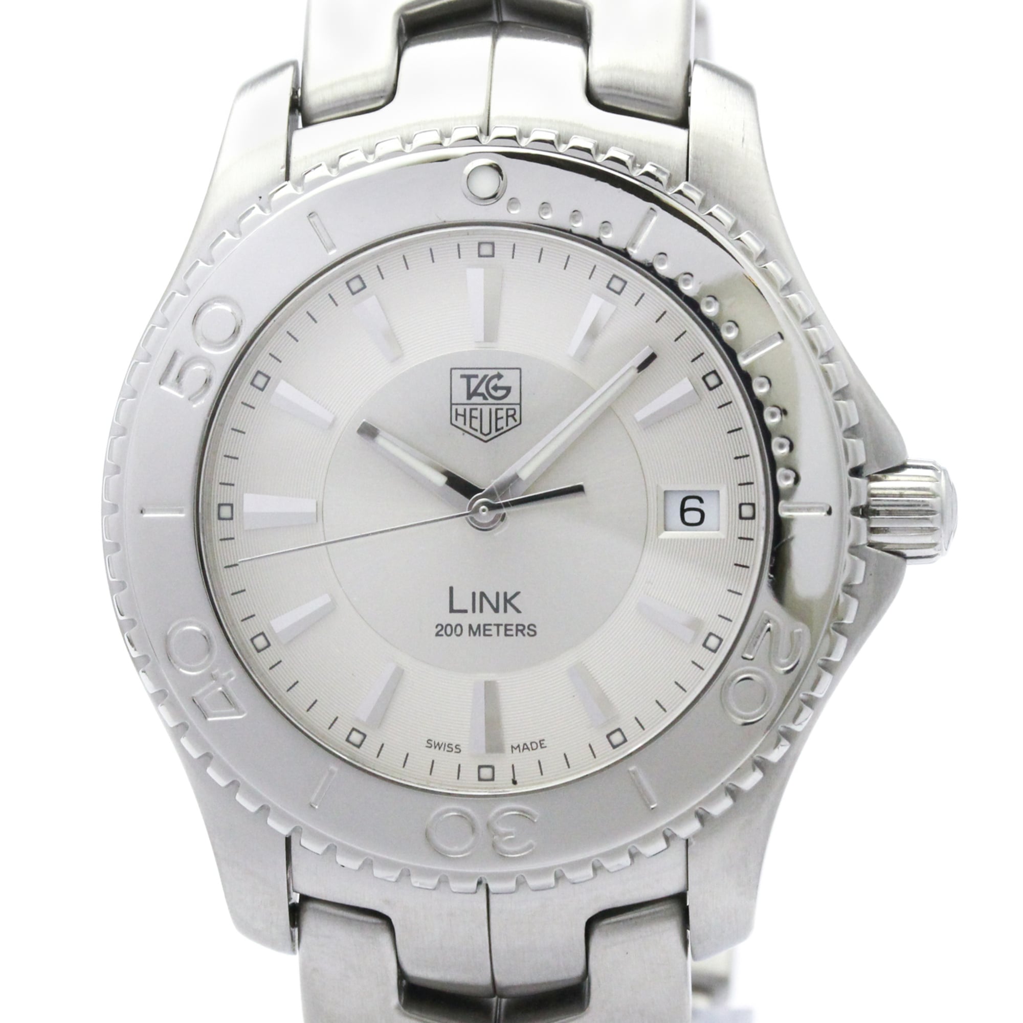 TAG HEUER Link Stainless Steel Quartz Mens Watch WJ1111 Polished