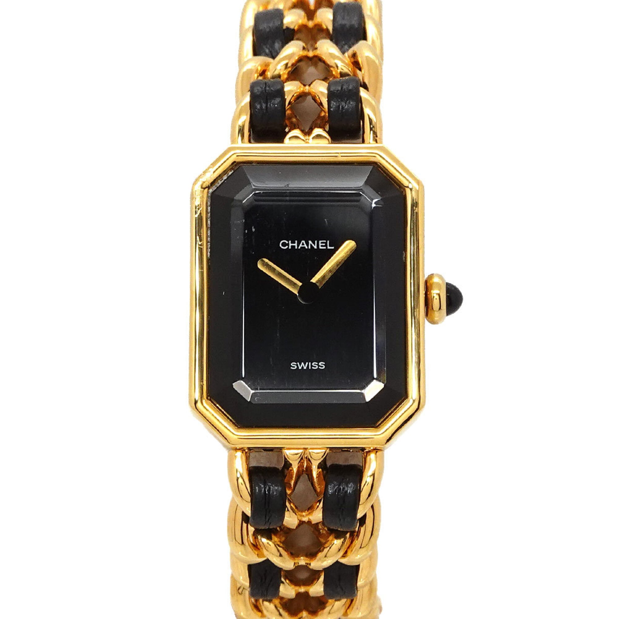 Chanel Premiere S-size H0001 Women\'s Watch Black Gold Quartz